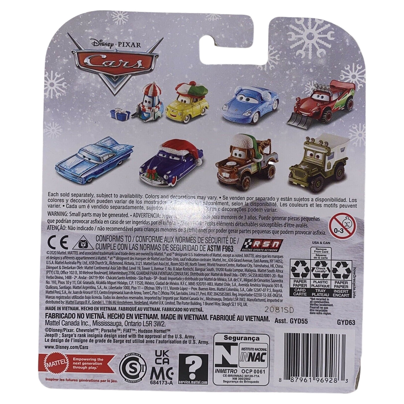 Disney Pixar Cars Snowmobile 2021 Holiday Edition Die-Cast Vehicle (1:55 Scale) 0rwdp