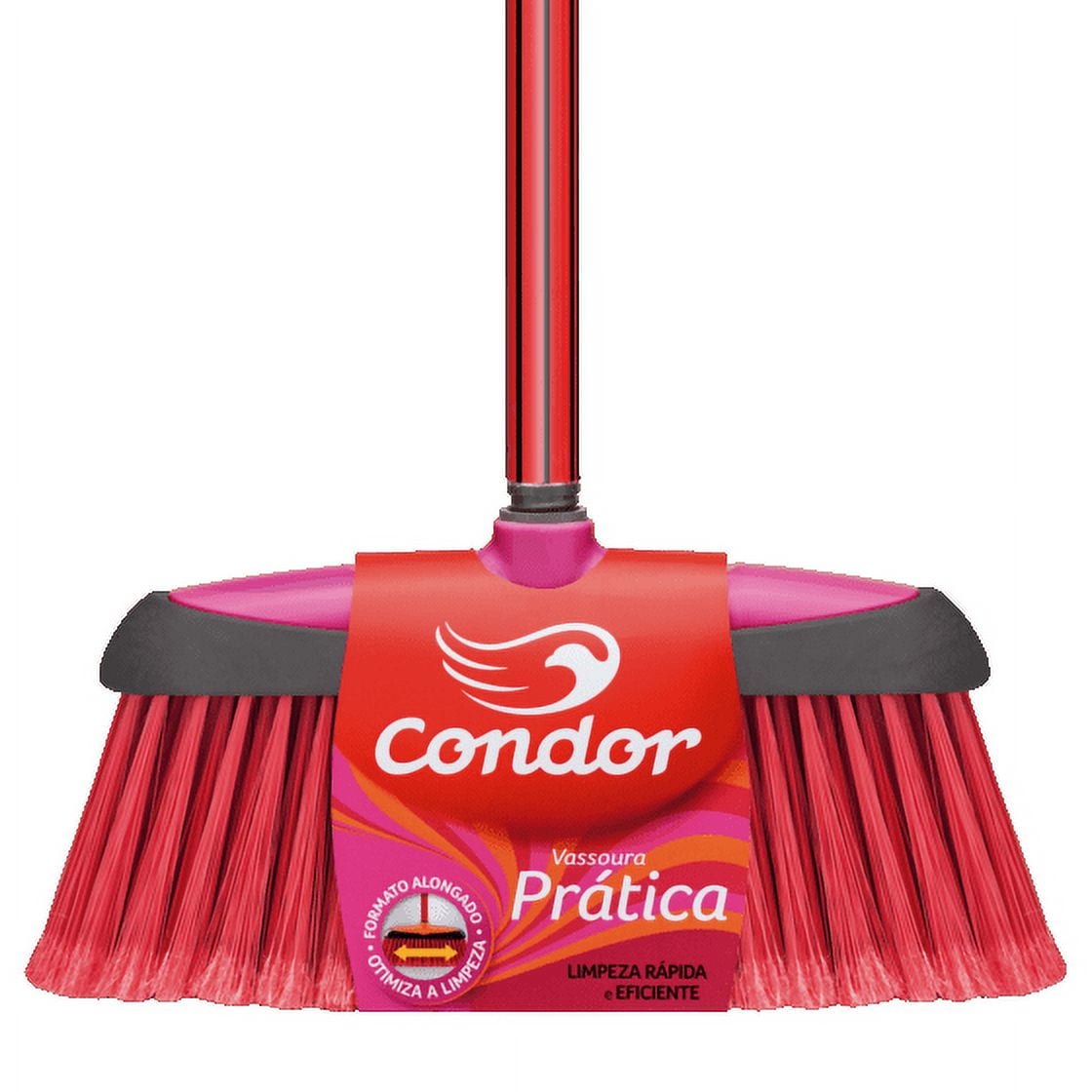 Condor Rectangular Plastic Broom with Long Metal Handle (Large Sweeping Capacity, 52 in) hg80b