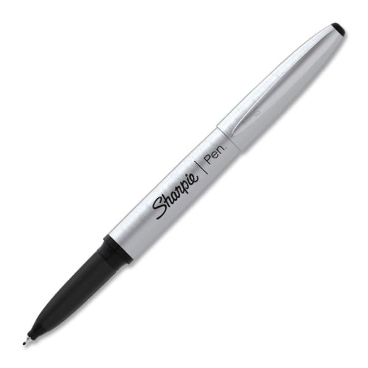 Sharpie Stainless Steel Refillable Pen, Fine Point, Permanent Ink, Premium Writing Experience (Black, 1 Count) ewrnv