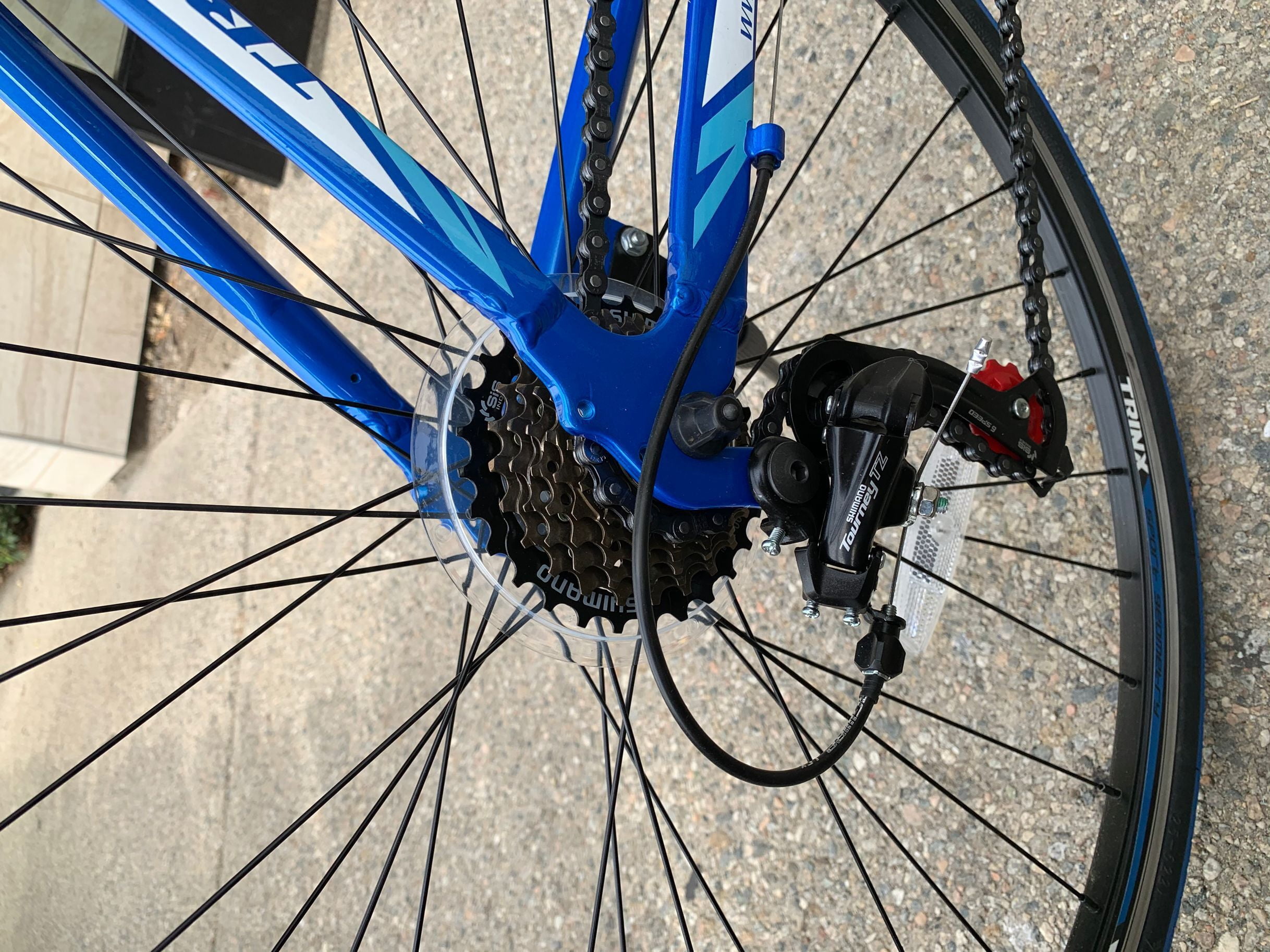 Trinx TEMPO1.0 Road Bike Shimano 21-Speed Racing Bicycle (Blue/White, 21 in) swucb