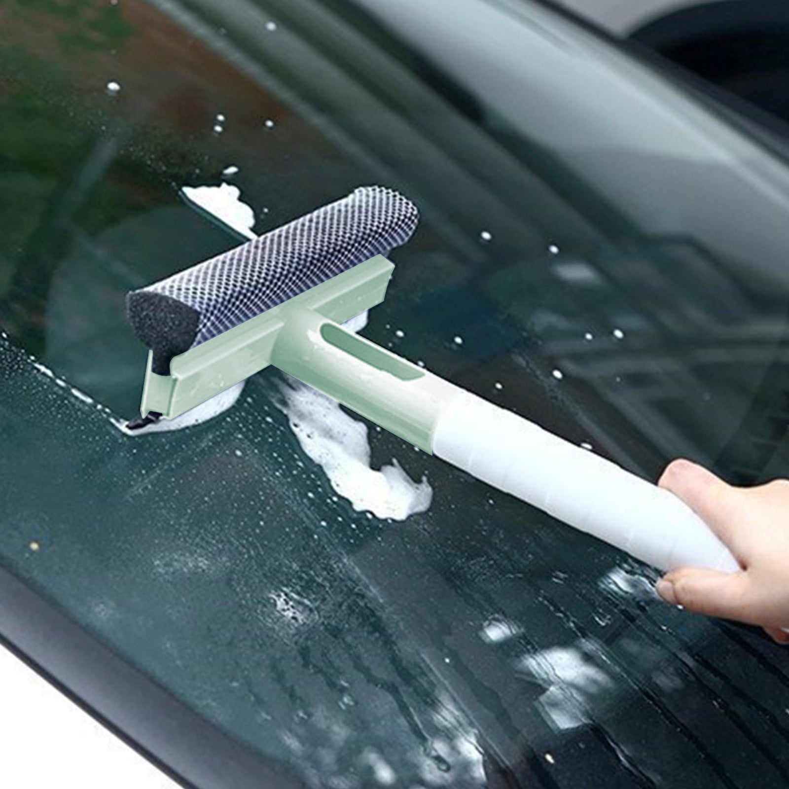 WNEXOPE All Purpose Shower Squeegee, Streak-Free Bathroom Cleaner Tool for Glass Doors, Mirrors, and Windows (Green, 13.19 in x 7.8 in) 8rfs4
