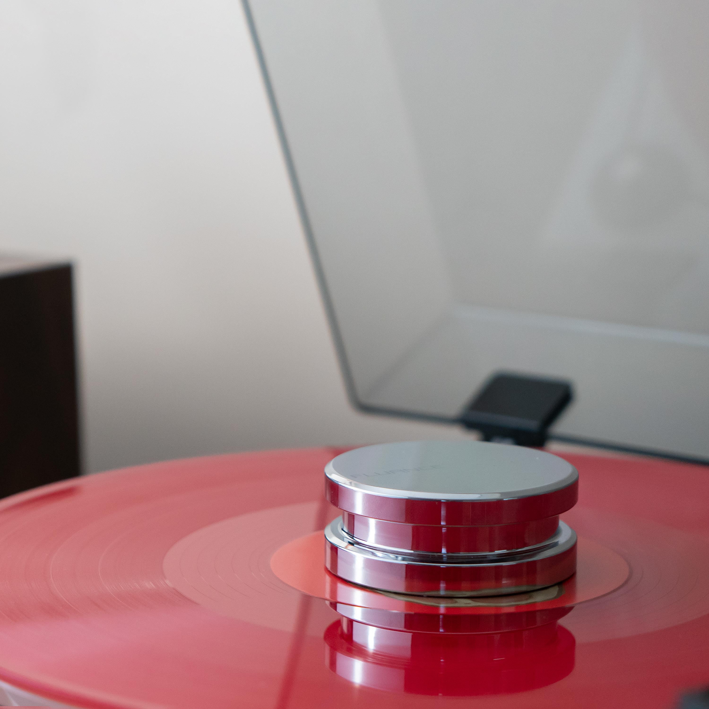 Fluance High Density Frosted Acrylic Platter and Steel Record Stabilizer for Reference Turntables (Black, 26.8 oz) np2cc