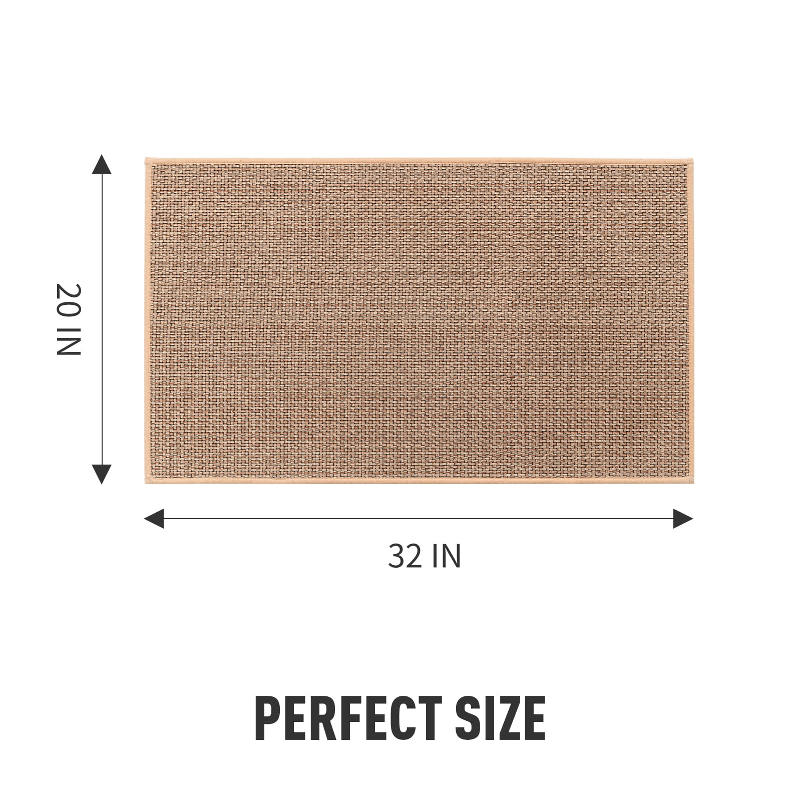 VUNATE Non-Slip Kitchen Floor Mat, Absorbent Washable Runner Rug for Sink Area (Beige, 20 in x 32 in) o00sp