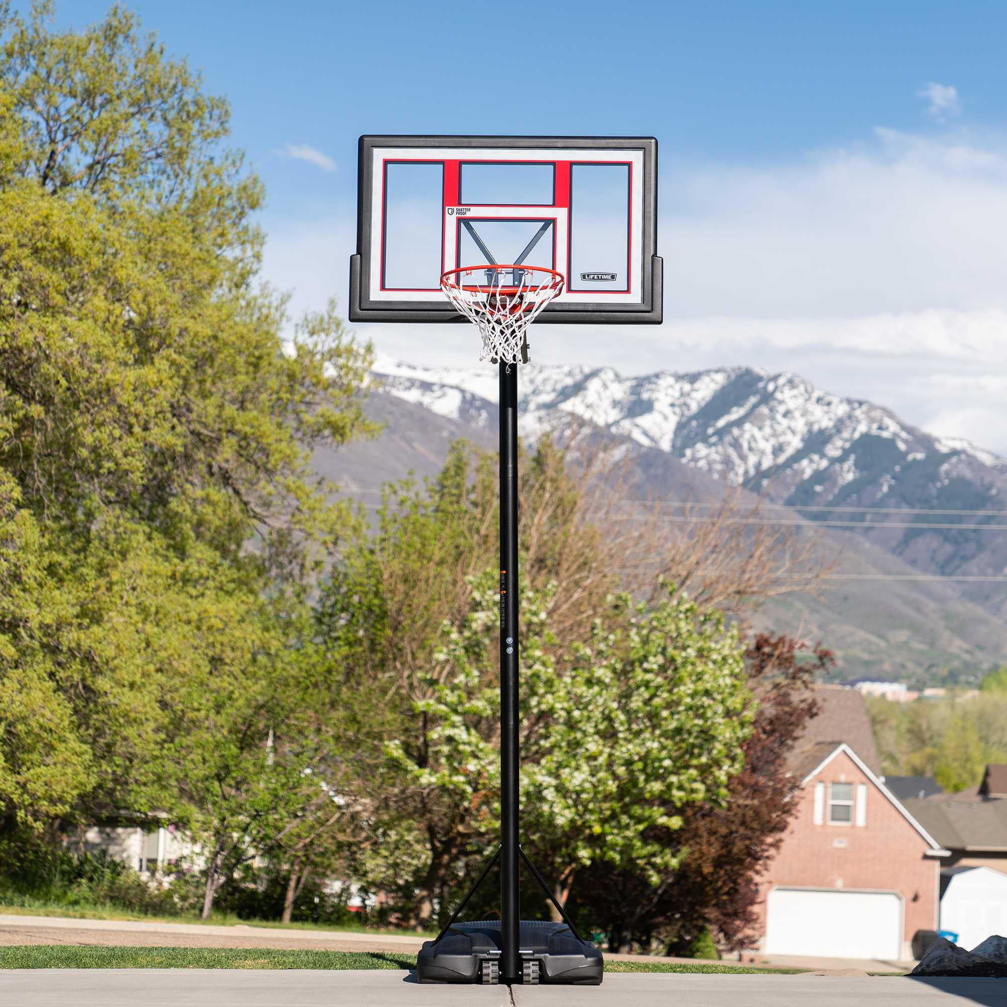 Lifetime 50-Inch Shatterproof Portable Basketball Hoop System with Speed Shift Adjustment (Black, 50 in) mt949