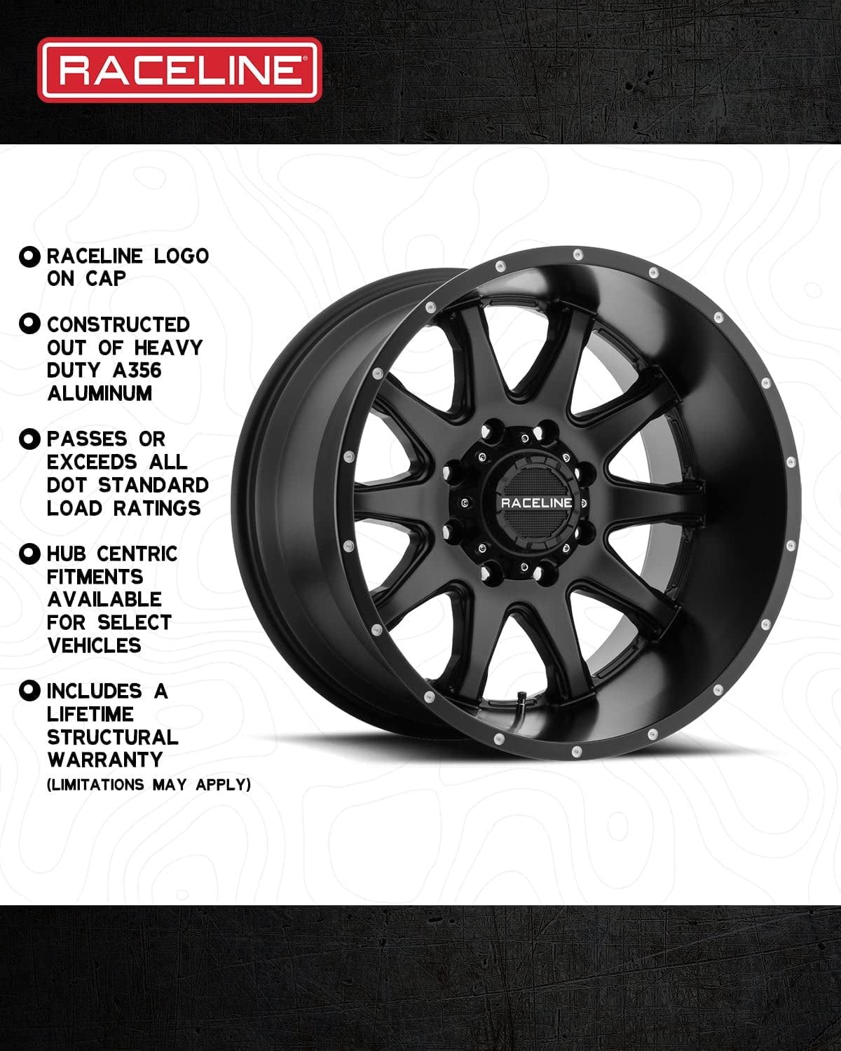 Raceline 131B-EVO Cast Aluminum Wheel (Black, 16x7 in) llu3y