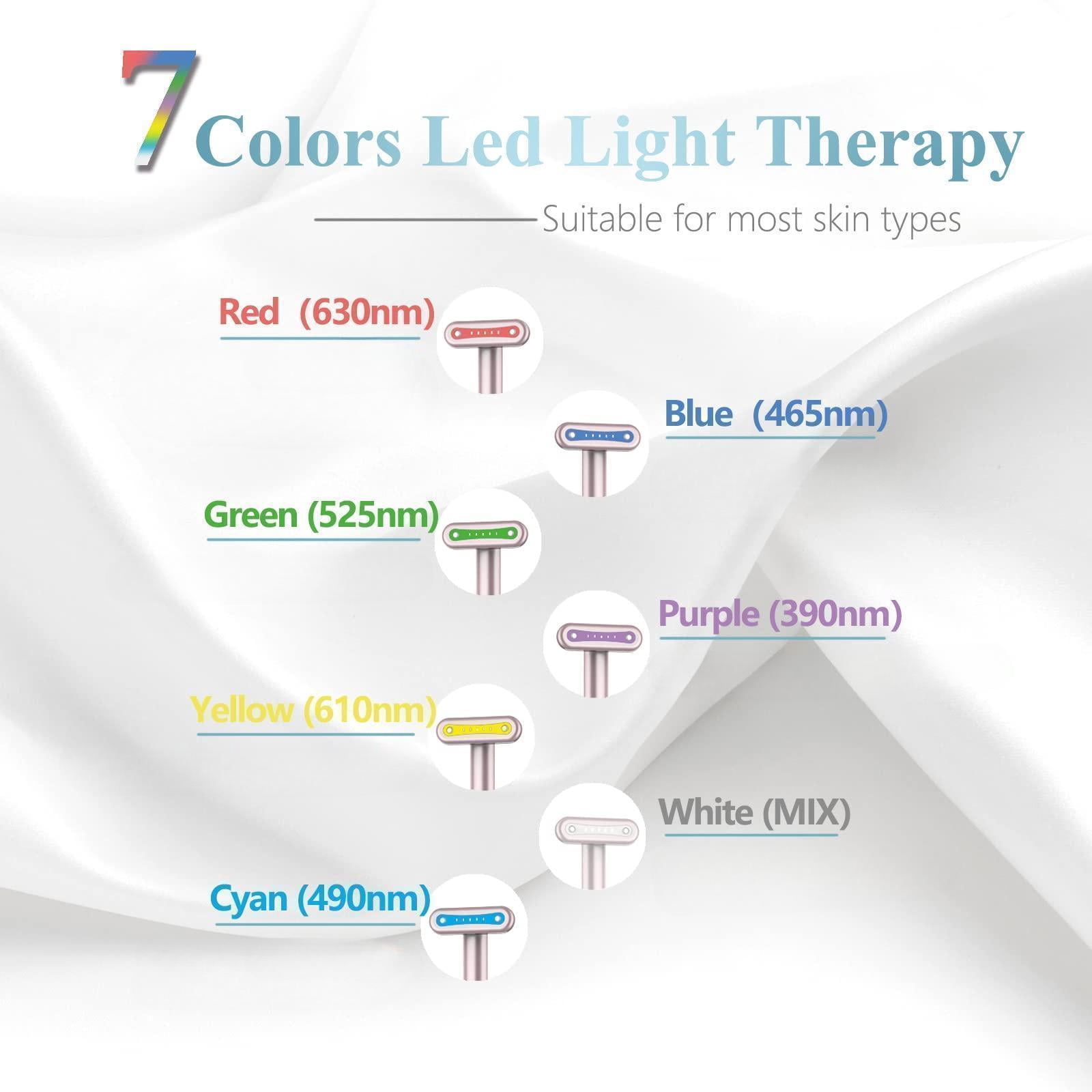 BeautifyEase Electric Facial and Neck Massager with LED Light Therapy and 90-Degree Rotating Head (Blue, 1 Count) g7hi1