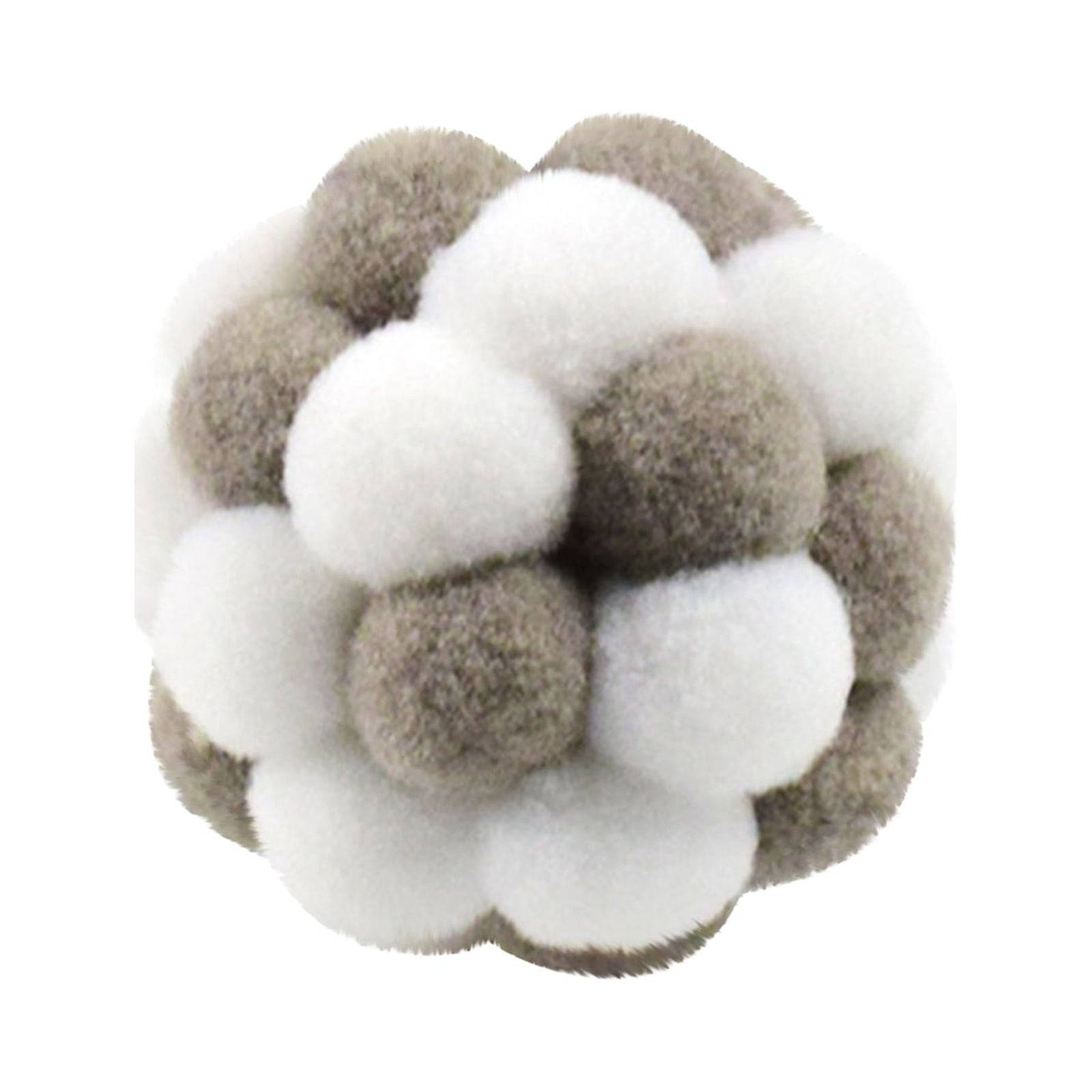 HUJTYs Interactive Cat Toy Balls with Bell, Soft Fuzzy Plush Chasing Toys for Indoor Cats and Kittens (Multi-color, 1.5 in) vbws1
