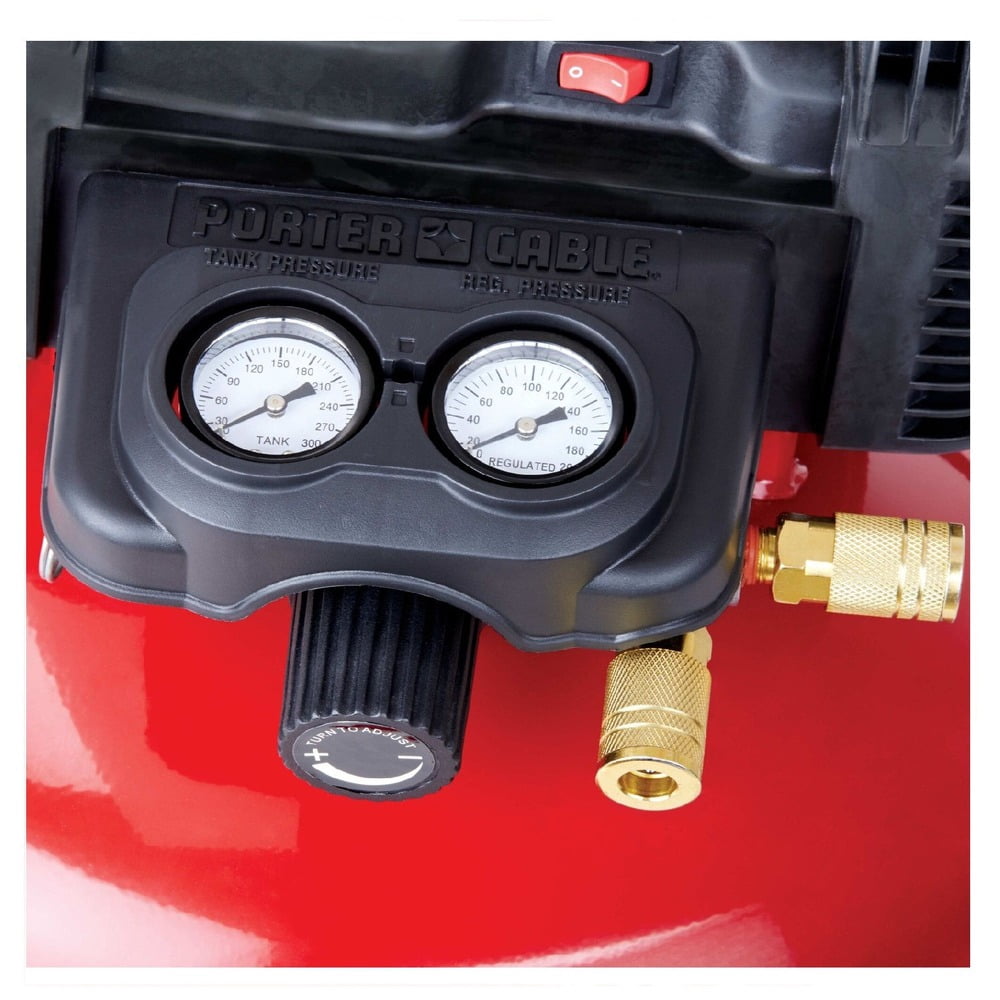 PORTER-CABLE C2002-ECOM Oil-Free Pancake Air Compressor (6 gal) uhukt
