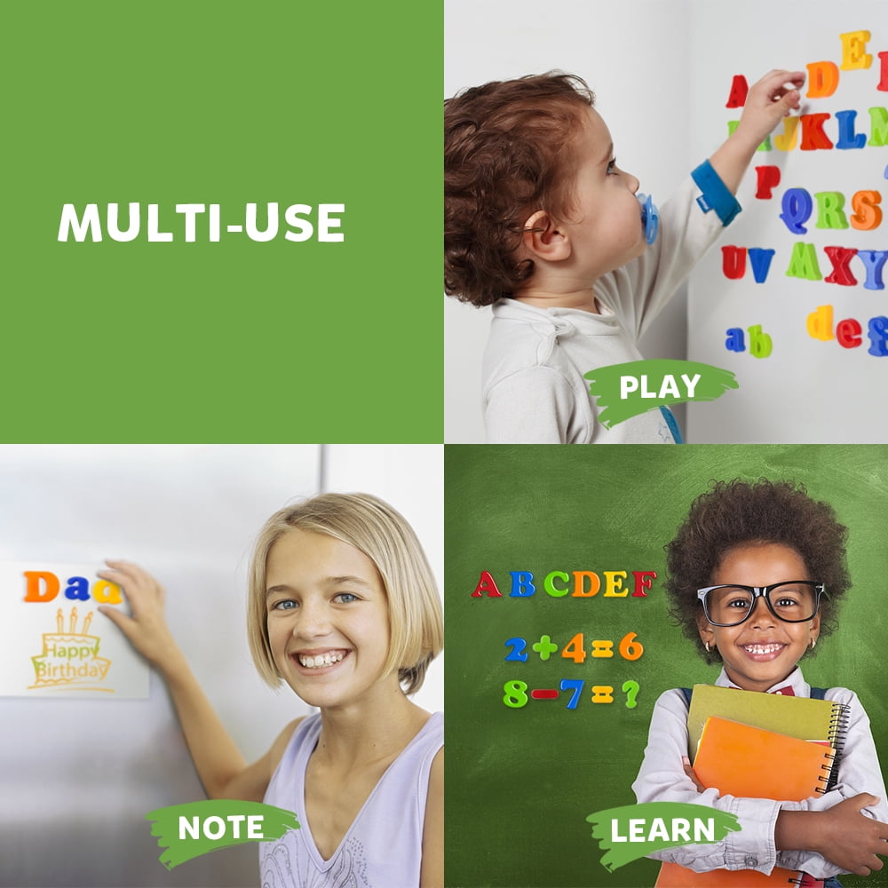 Coogam Magnetic Letters and Numbers Educational Learning Set (Multicolor, 78 Pieces) tufnc