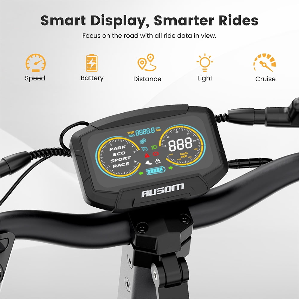 Ausom DT2 Pro Dual-Motor Electric Scooter for Adults, High-Performance Off-Road E-Scooter with Hydraulic Brakes (Yellow, 52V 23.4Ah) j7vs3