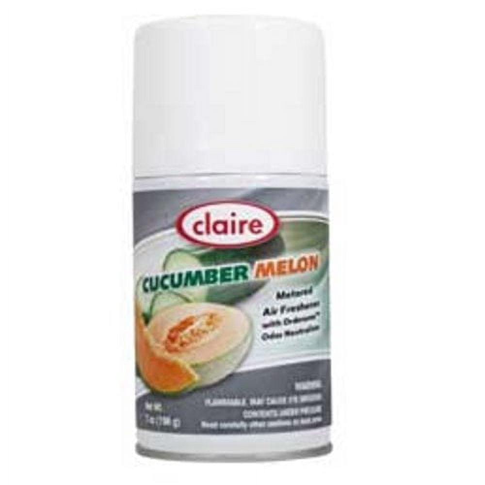 Claire Metered Air Freshener Spray, Cucumber Melon Scent, Odor Neutralizer (7 oz, 12 Pack) 4wzt2