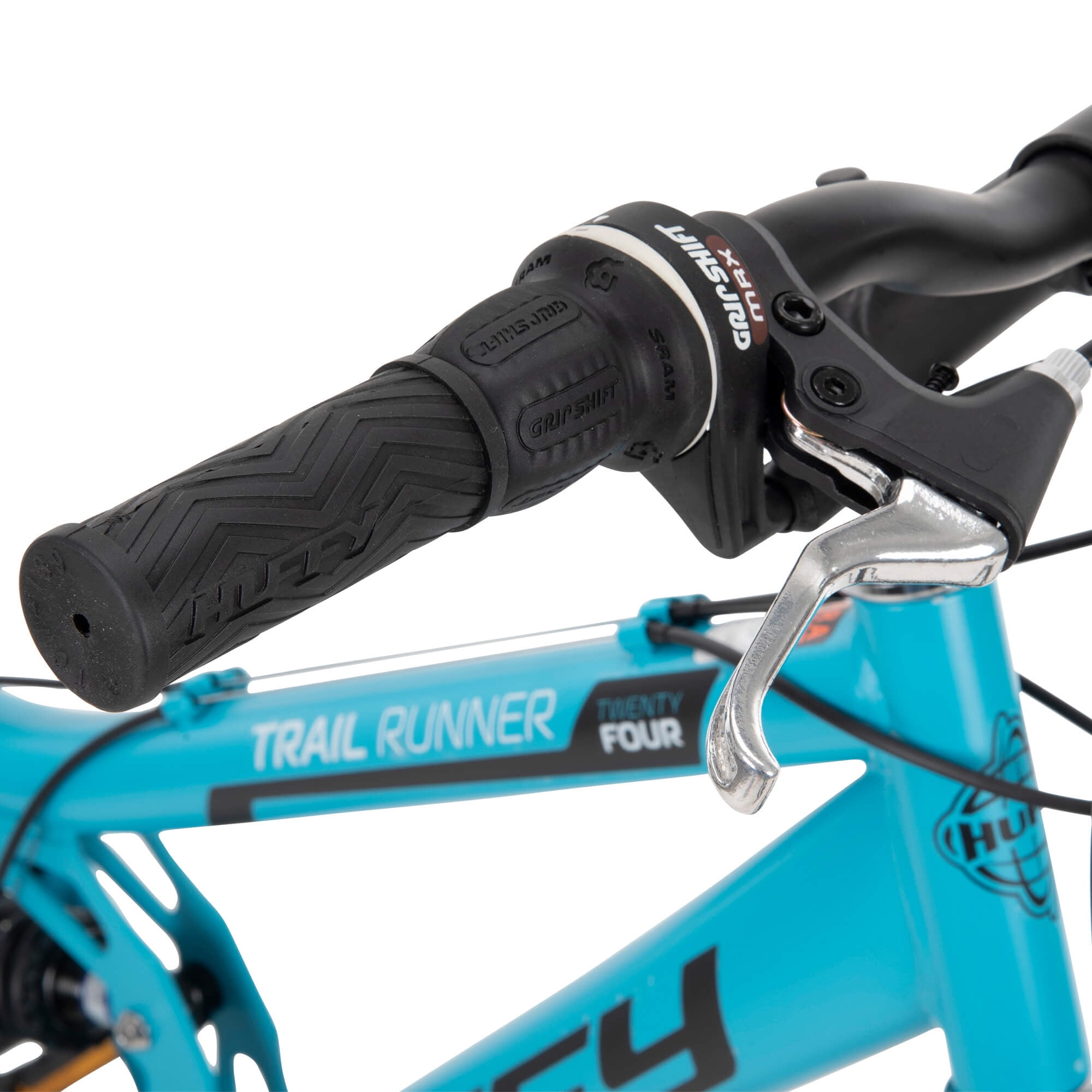 Huffy 24 in Trail Runner Mountain Bike, Dual Suspension, All-Terrain, Women's Adult (Teal, 24 in) ur64d