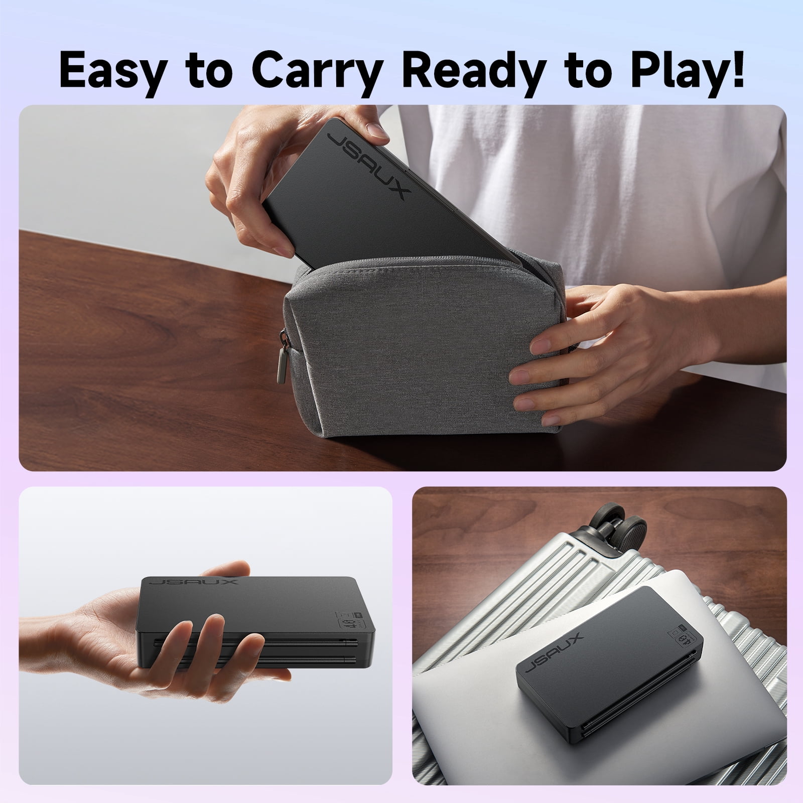 JSAUX Game Card Case for Nintendo Switch 2, Switch OLED, and Lite (40-Slot, Black, 6.18 x 3.54 x 1.06 in) hs13j