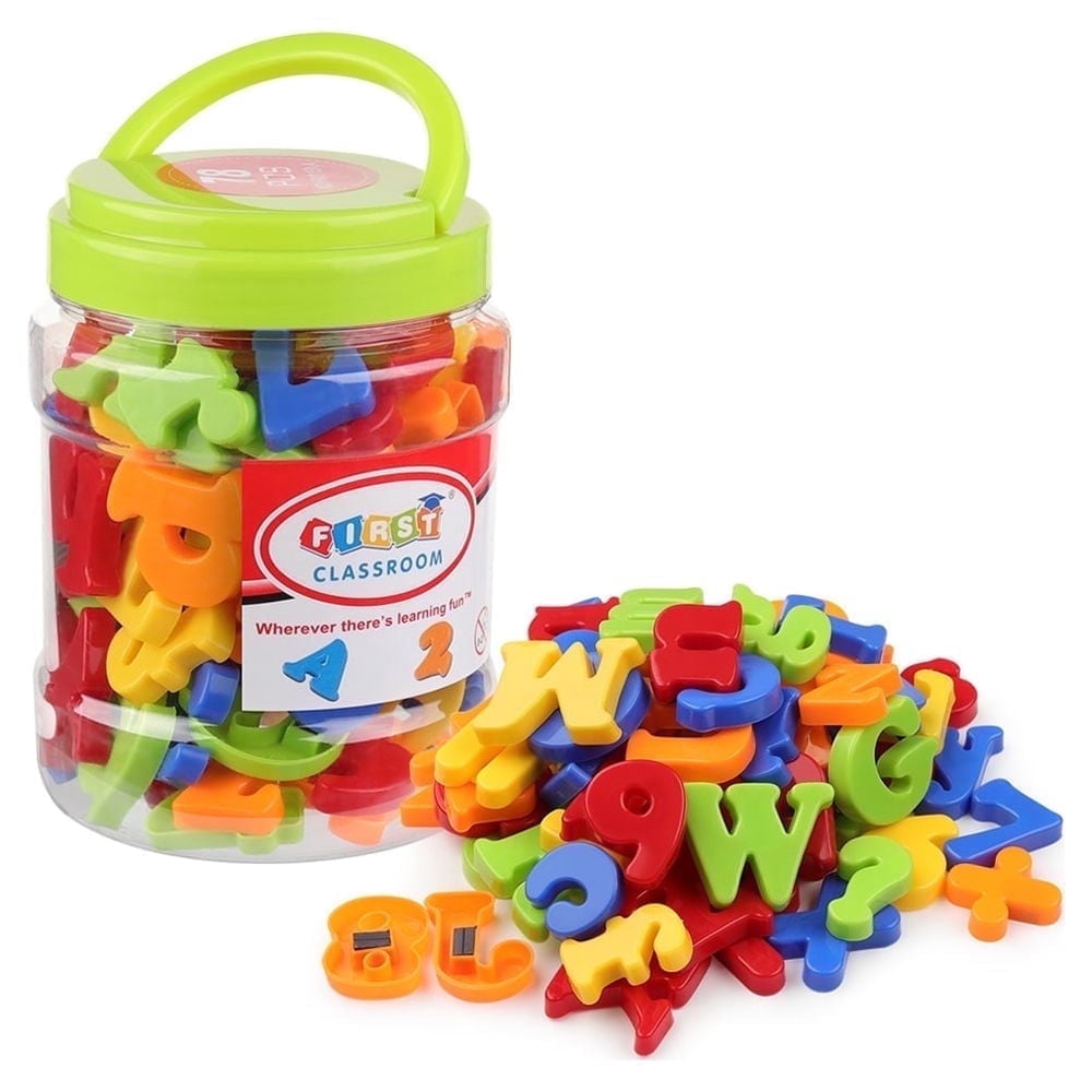 Coogam Magnetic Letters and Numbers Educational Learning Set (Multicolor, 78 Pieces) tufnc