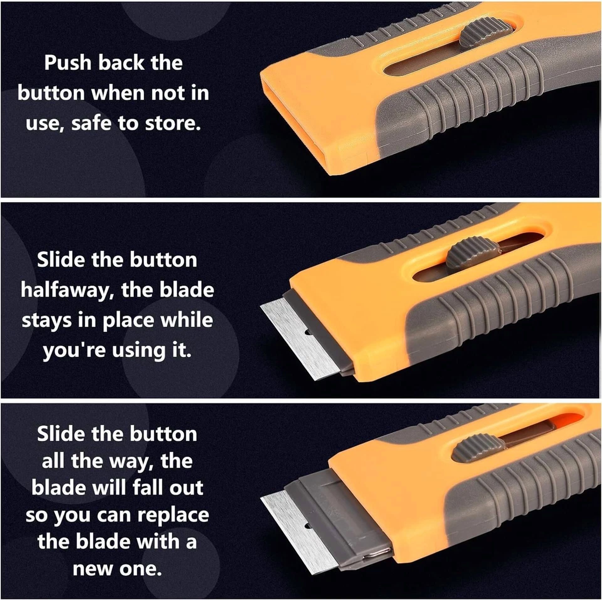 VAULT Manual Razor Blade Scraper Set for Home Improvement and Surface Cleaning (42 Piece) 4mki2