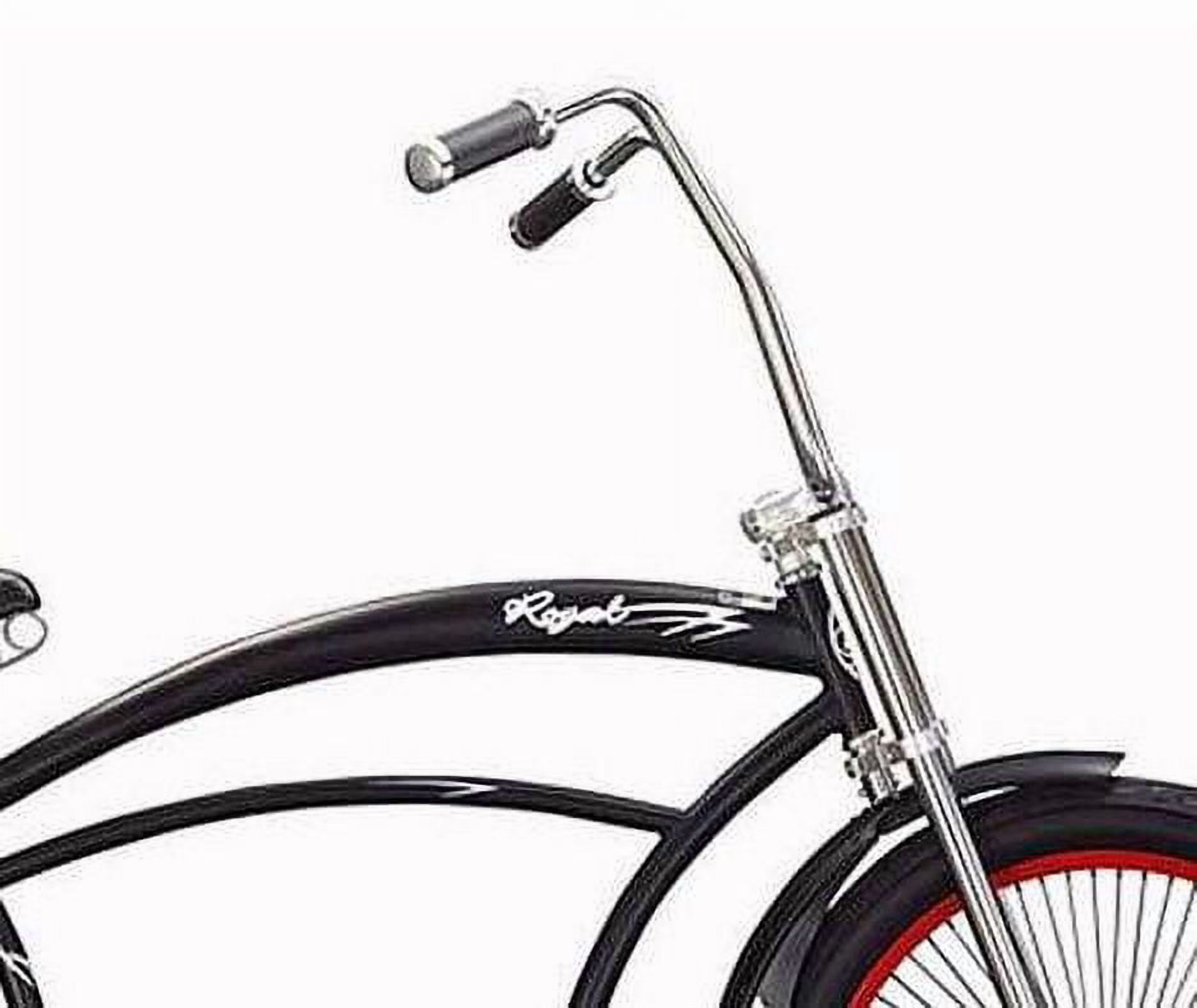 Wonder Wheels 24 in Chopper Bicycle with Oversized Frame and Coaster Brake (Matte Black, 24 in) 3120i