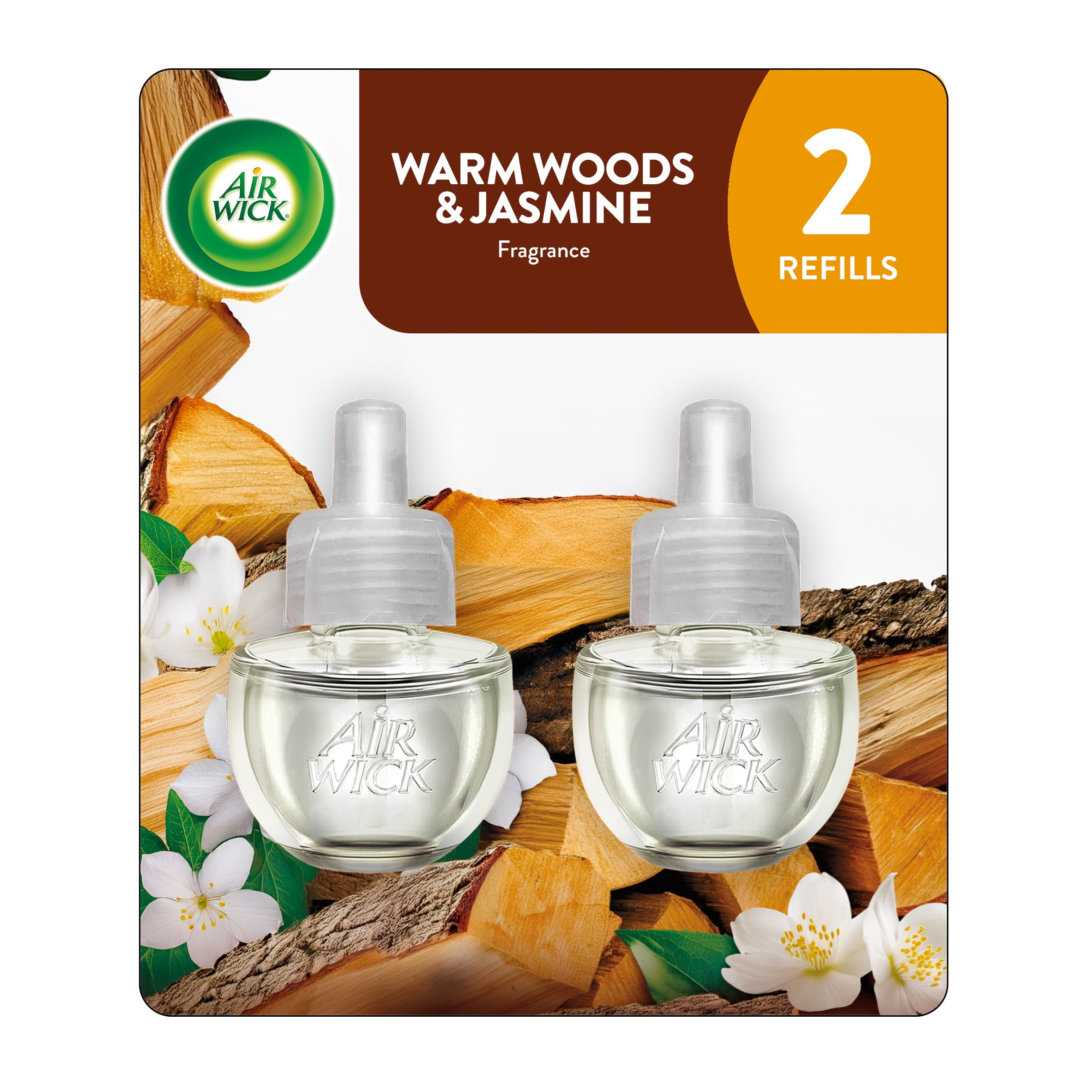 Air Wick Plug-in Scented Oil Air Freshener Refills, Warm Woods and Jasmine (6 Pack, 12 Total Refills) ykvgp