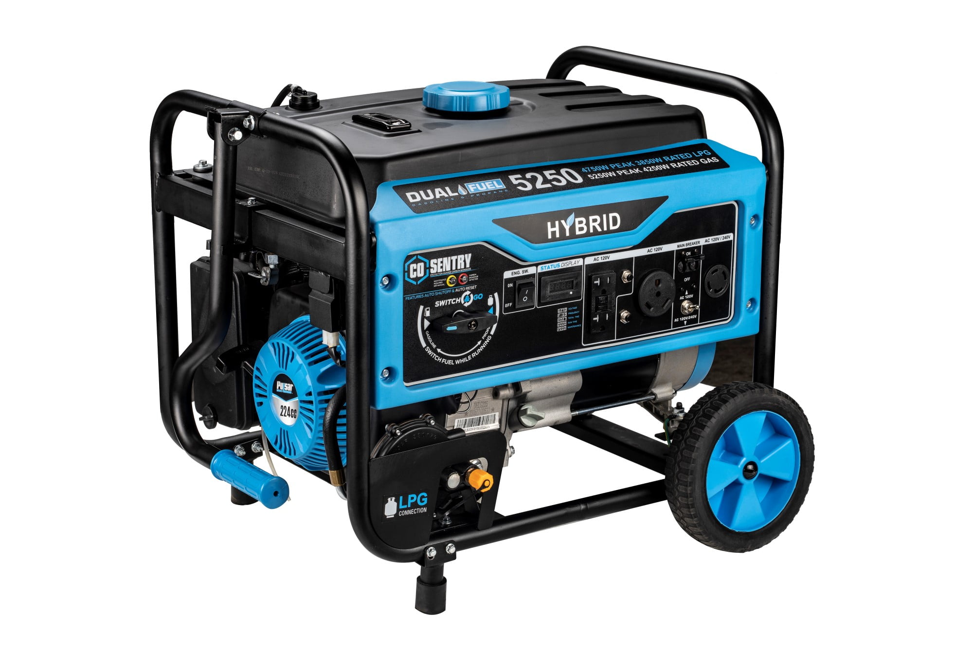 Pulsar 5,250-Watt Dual Fuel Portable Generator with CO Sentry (5,250 Watt) juk0z