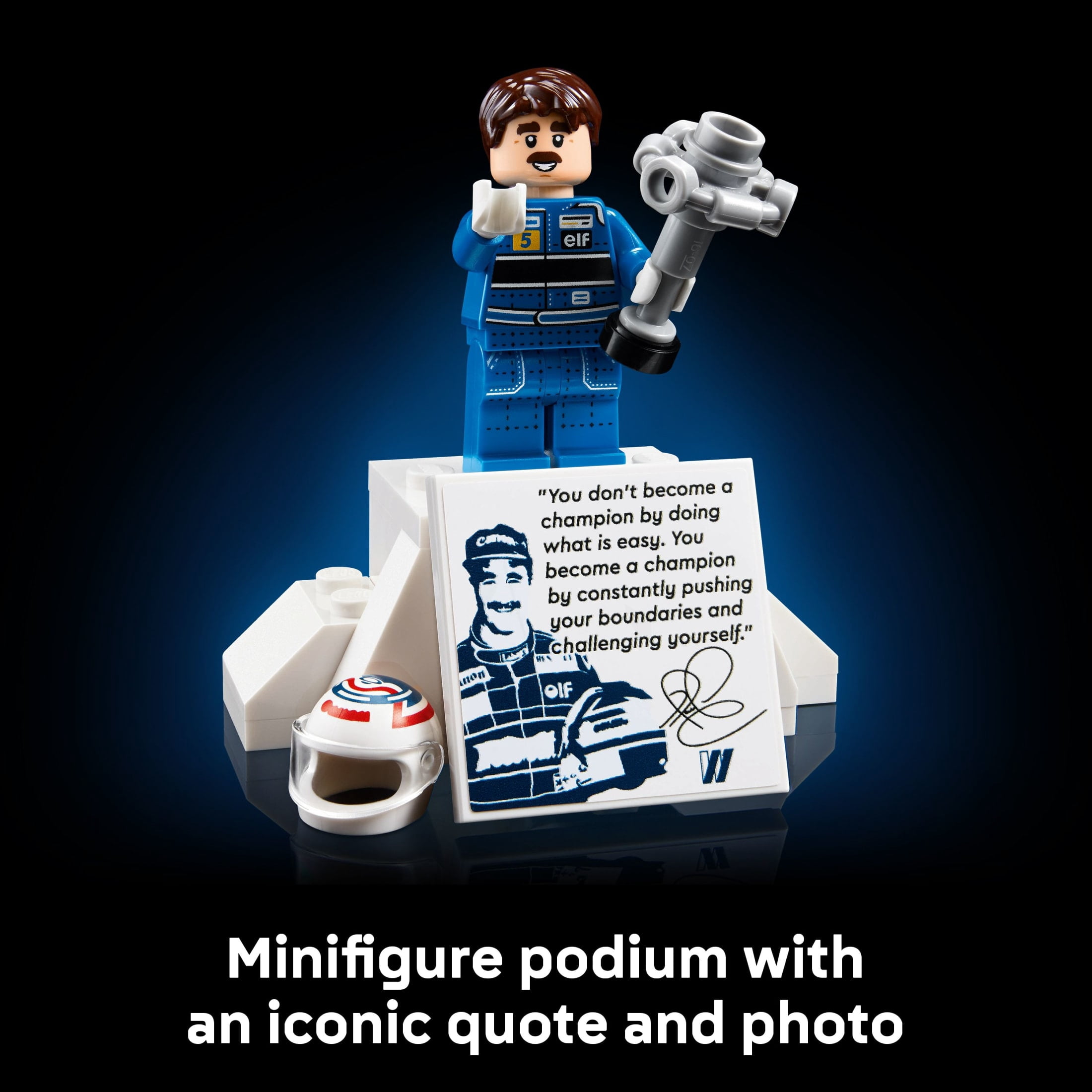 LEGO Icons Williams Racing FW14B & Nigel Mansell F1 Model Car Building Set (Multi-color, 799 Pieces) ld6a8