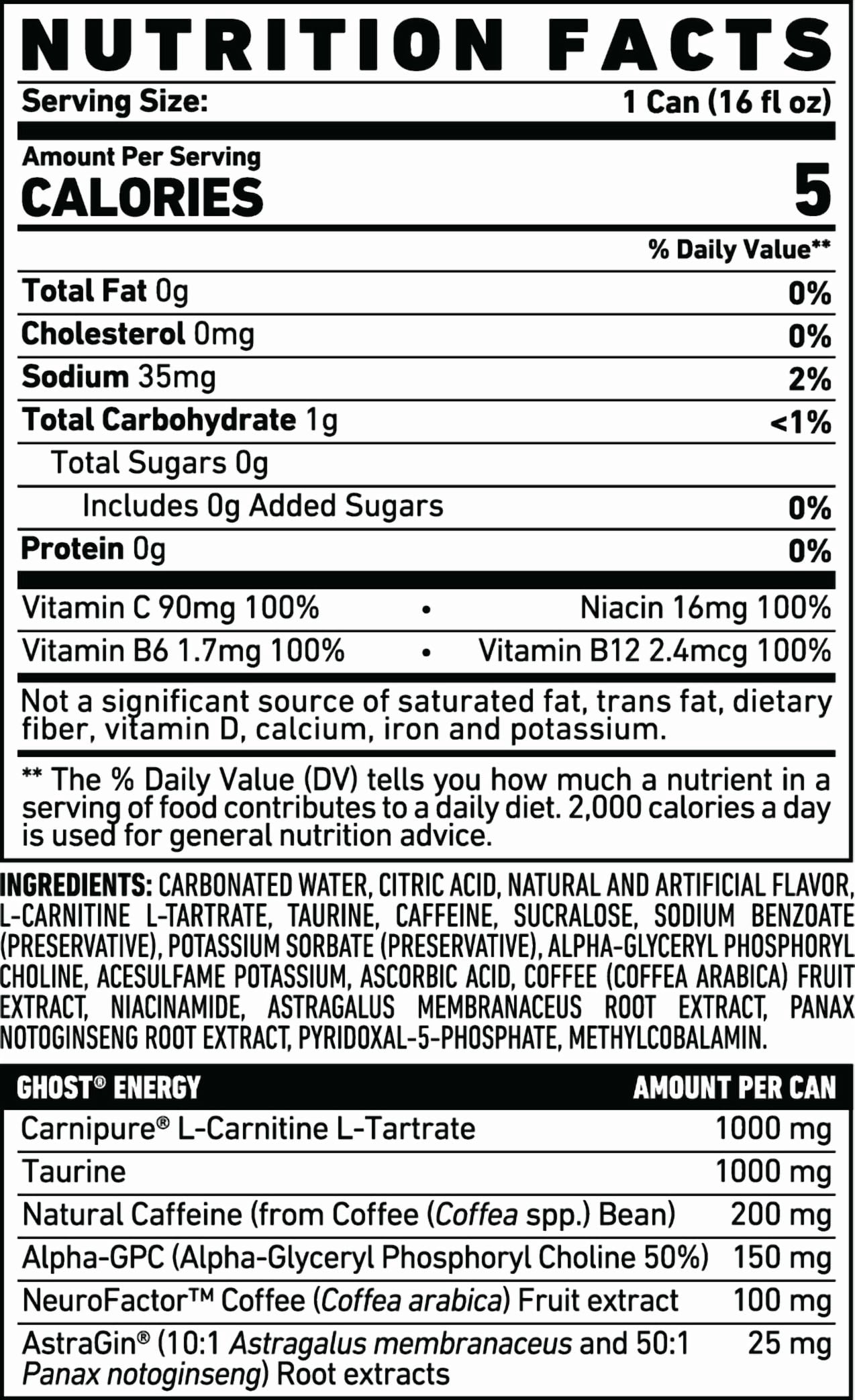GHOST Energy Drink, Zero Sugar Performance Beverage, Strawbango Flavor (16 fl oz) 173zn