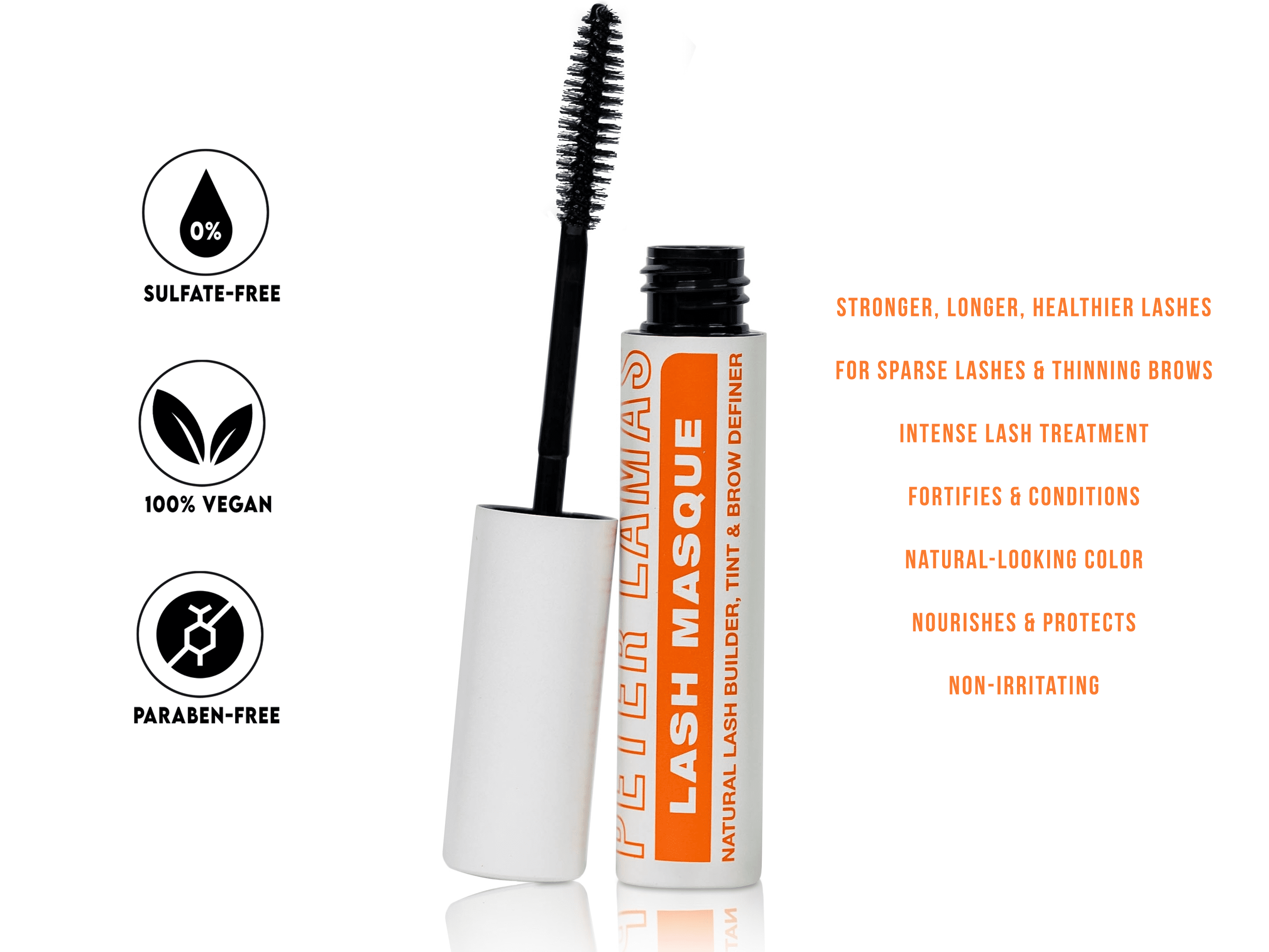 Peter Lamas Lash Masque Natural Lash Builder, Tint & Conditioner (Clear, 0.18 oz) 3qg80 - Image 2