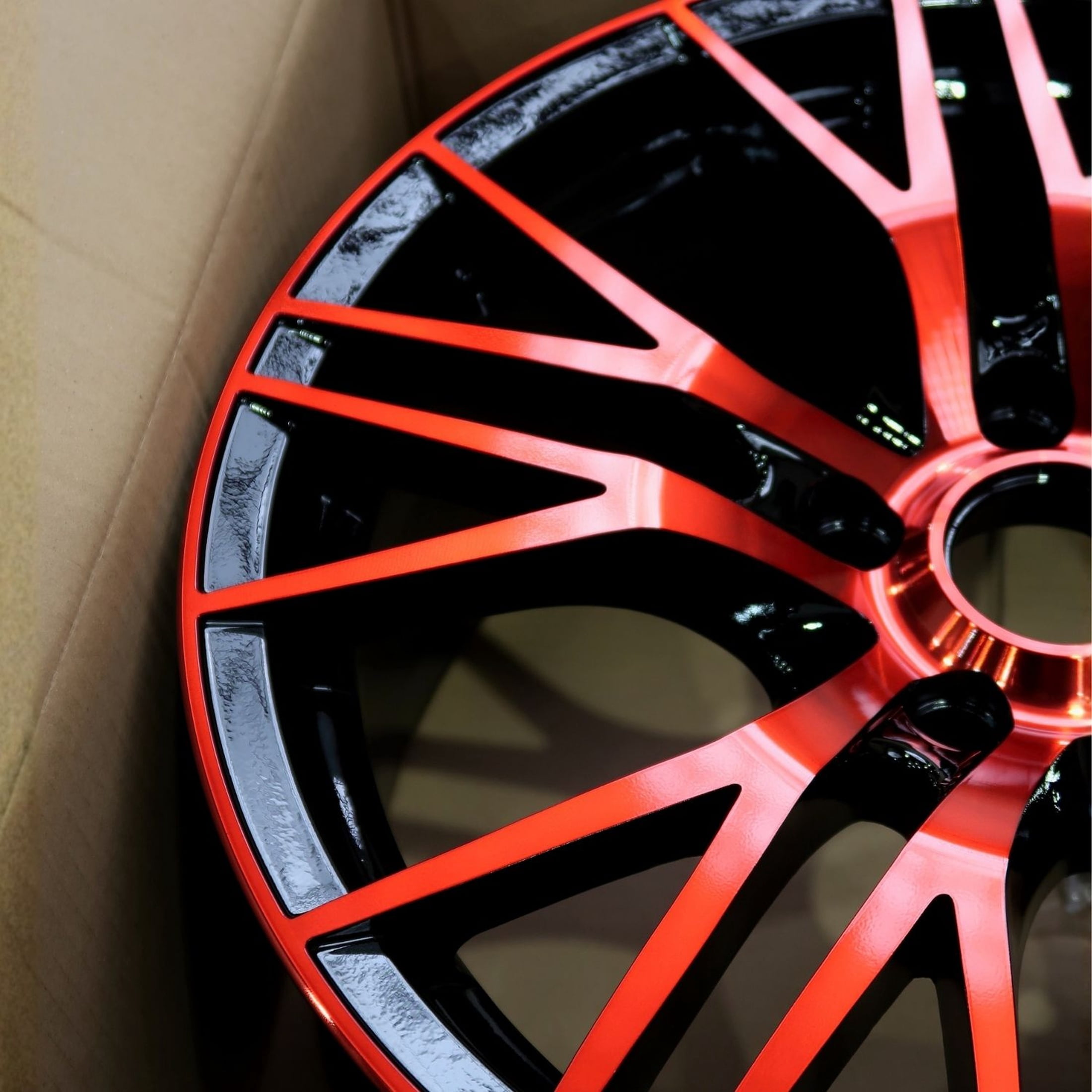NextSet Wheels Alloy Wheel Rim (Black Machined Red, 18 in) t5f1l