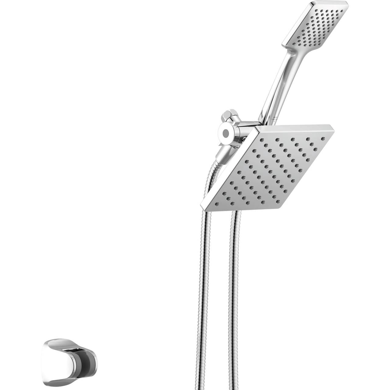 Delta Faucet 75754 Two-in-One Combination Shower Head and Hand Shower (Chrome, 60 in Hose) yt9qg