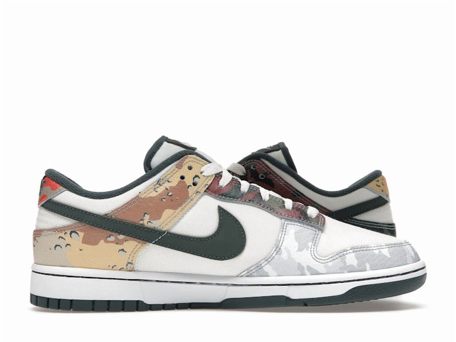 Nike Dunk Low SE Multi-Camo Athletic Sneakers (Orange, 11 US) hwrq2 - Image 2