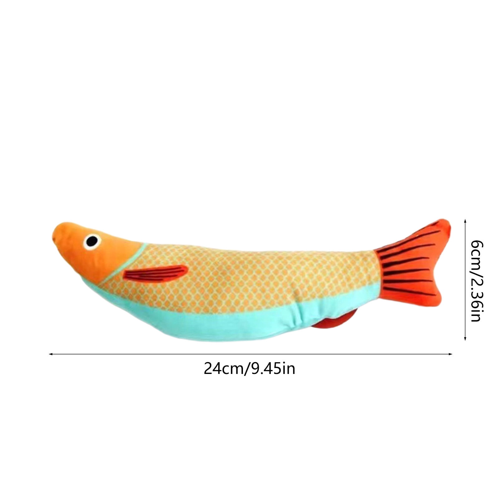 Leodye Catnip Fish Toys, Interactive Soft Plush Chew Toys with Rattle Sound for Indoor Cats (Yellow, 3-Pack) 2i2gt
