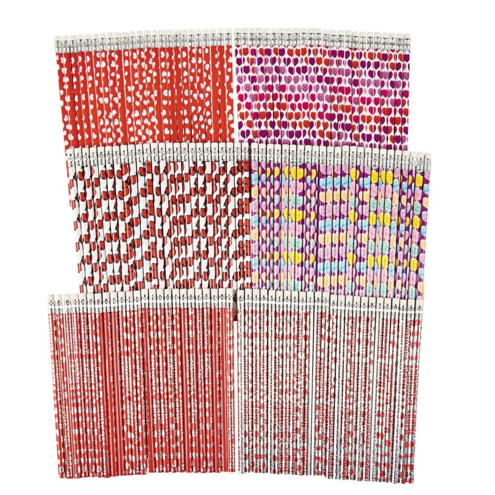 Fun Express Valentine Pencils, Festive Classroom Exchange Stationery (Assorted Colors, 144 Count) 9344g