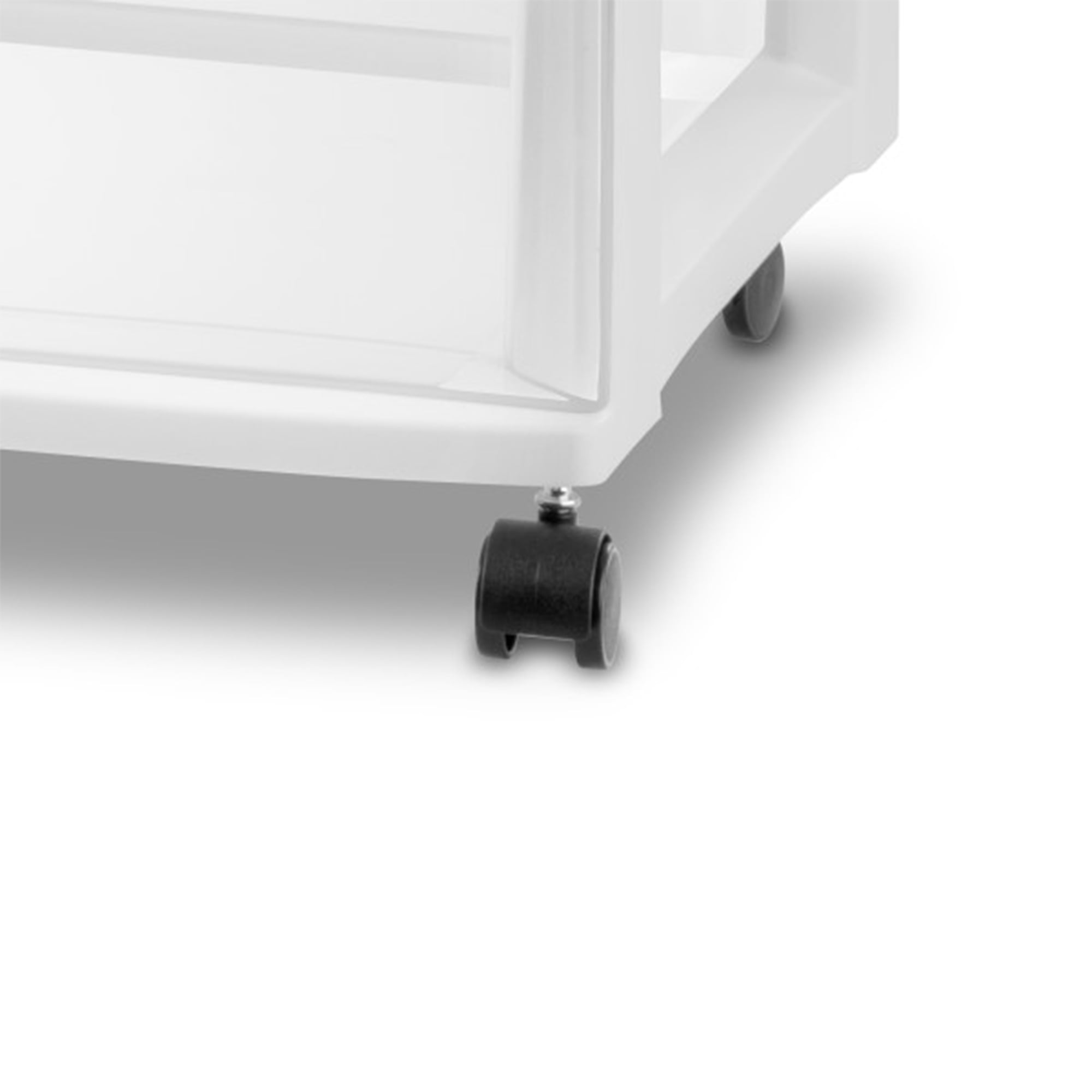Sterilite 3 Drawer Rolling Storage Cart, Plastic Home Organizer with Smooth-Glide Casters (White, 2 Pack, 14.625 in x 12.625 in x 24.5 in) wl53a