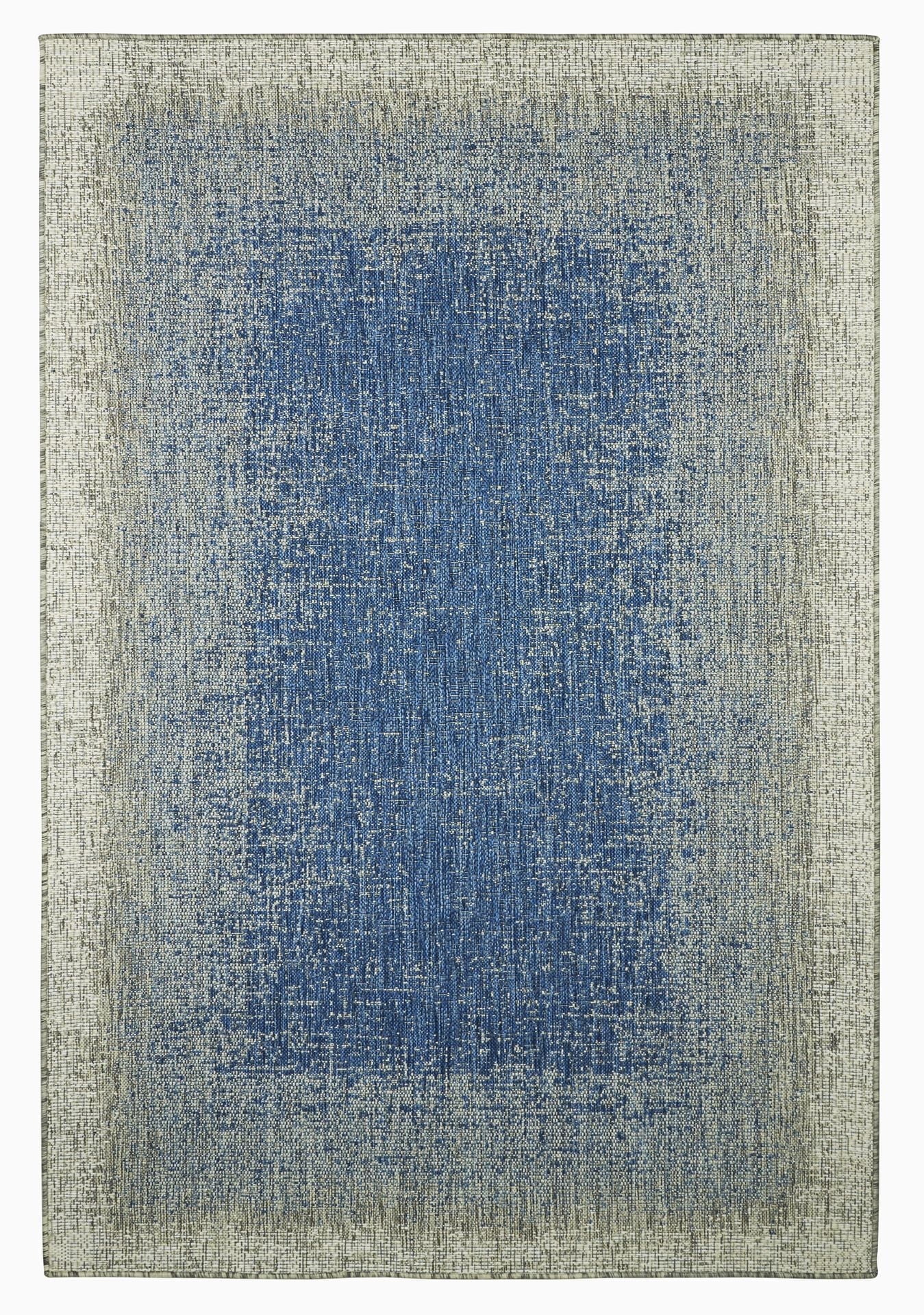 FH Home Dhruva Outdoor Rug Modern Ombre Stain Resistant Patio Area Rug (Blue, 4 ft x 6 ft) 4otf6
