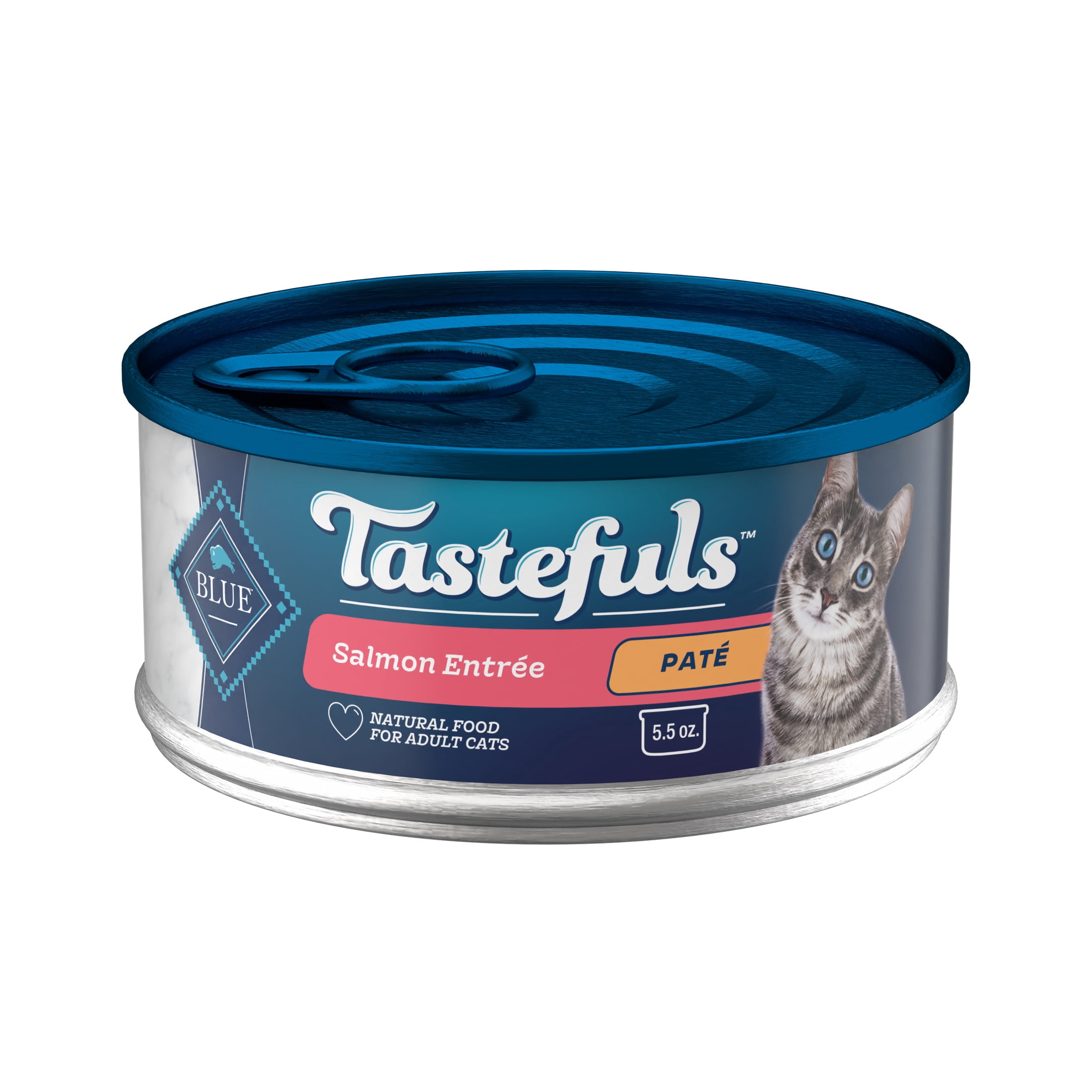 Blue Buffalo Tastefuls Wet Cat Food Paté, Natural Salmon Entrée (5.5 oz) siekj