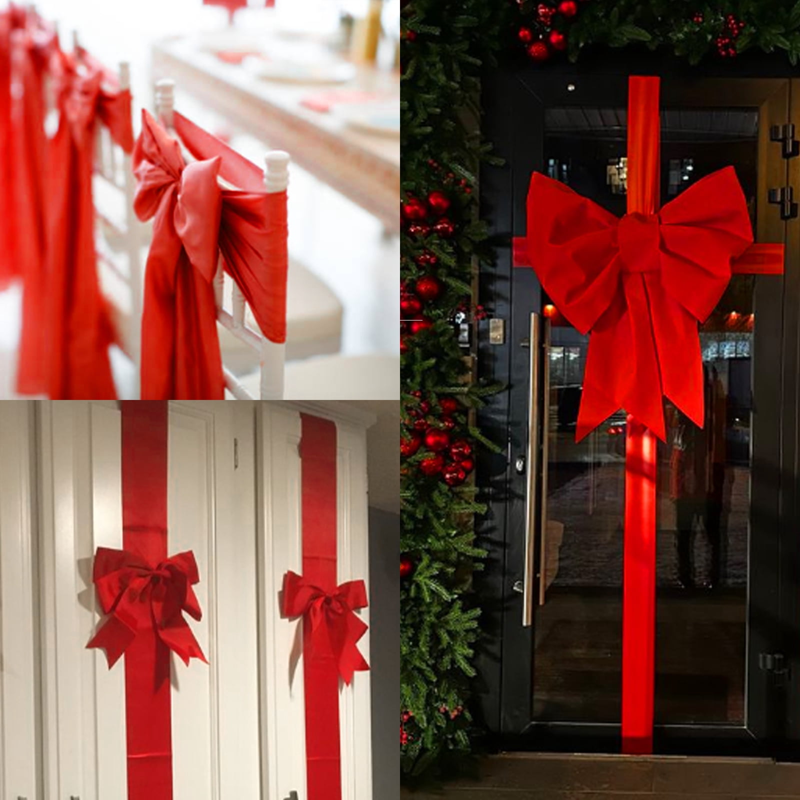 THEGLY Satin Ribbon for Gift Wrapping and Crafting (Red, 4 in x 75 ft) ahoss