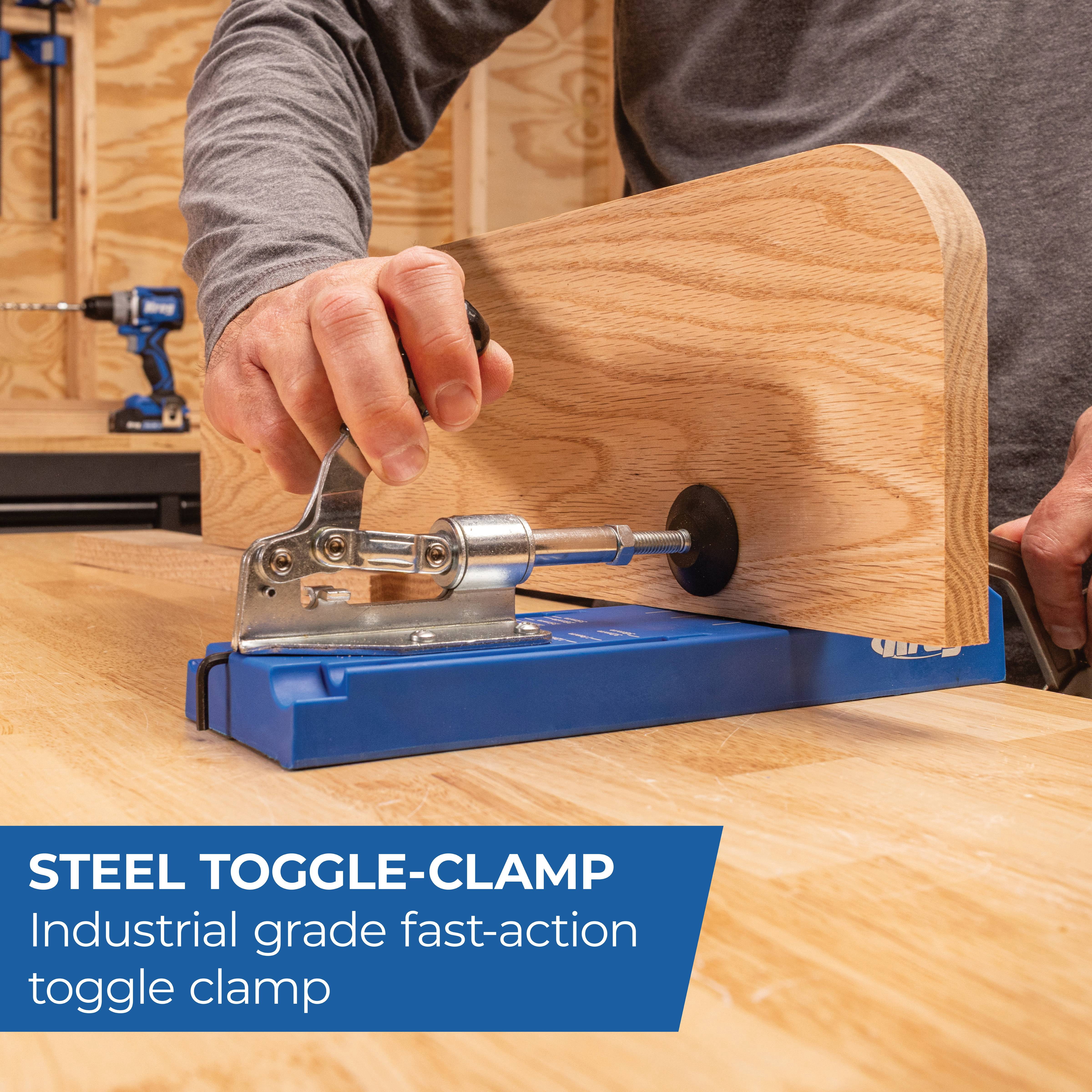 Kreg K4 Pocket Hole Jig System (Adjustable Woodworking Joinery Tool for 0.5 in to 1.5 in Thick Materials) 3z3ih