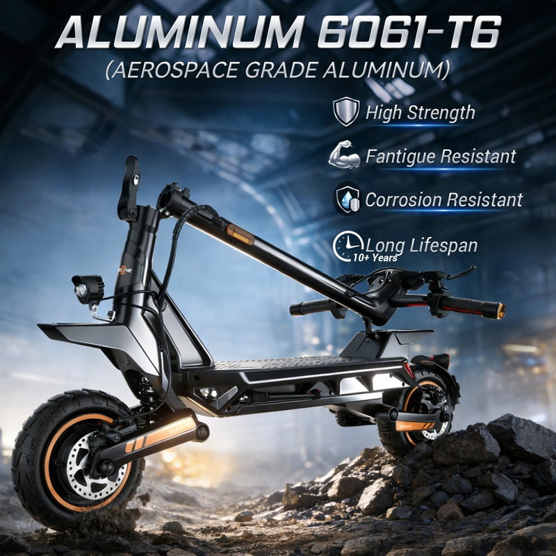 KINGSONG N12T3 Electric Scooter for Adults, Powerful 3000W Motor, Dual Suspension, Foldable Design (Black, 10 in) rabg2