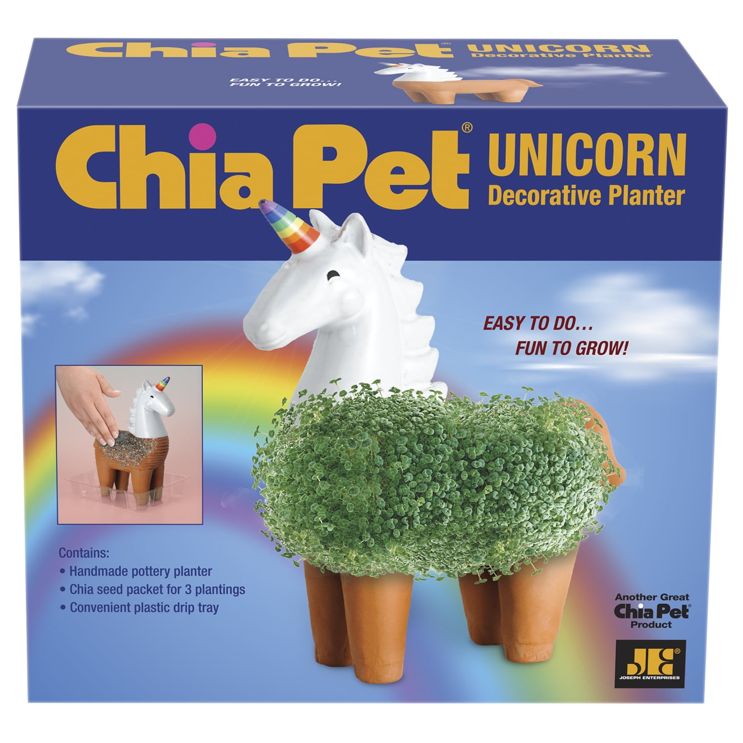 Chia Pet Unicorn Handmade Decorative Planter (1 Set) fd2m1 - Image 4