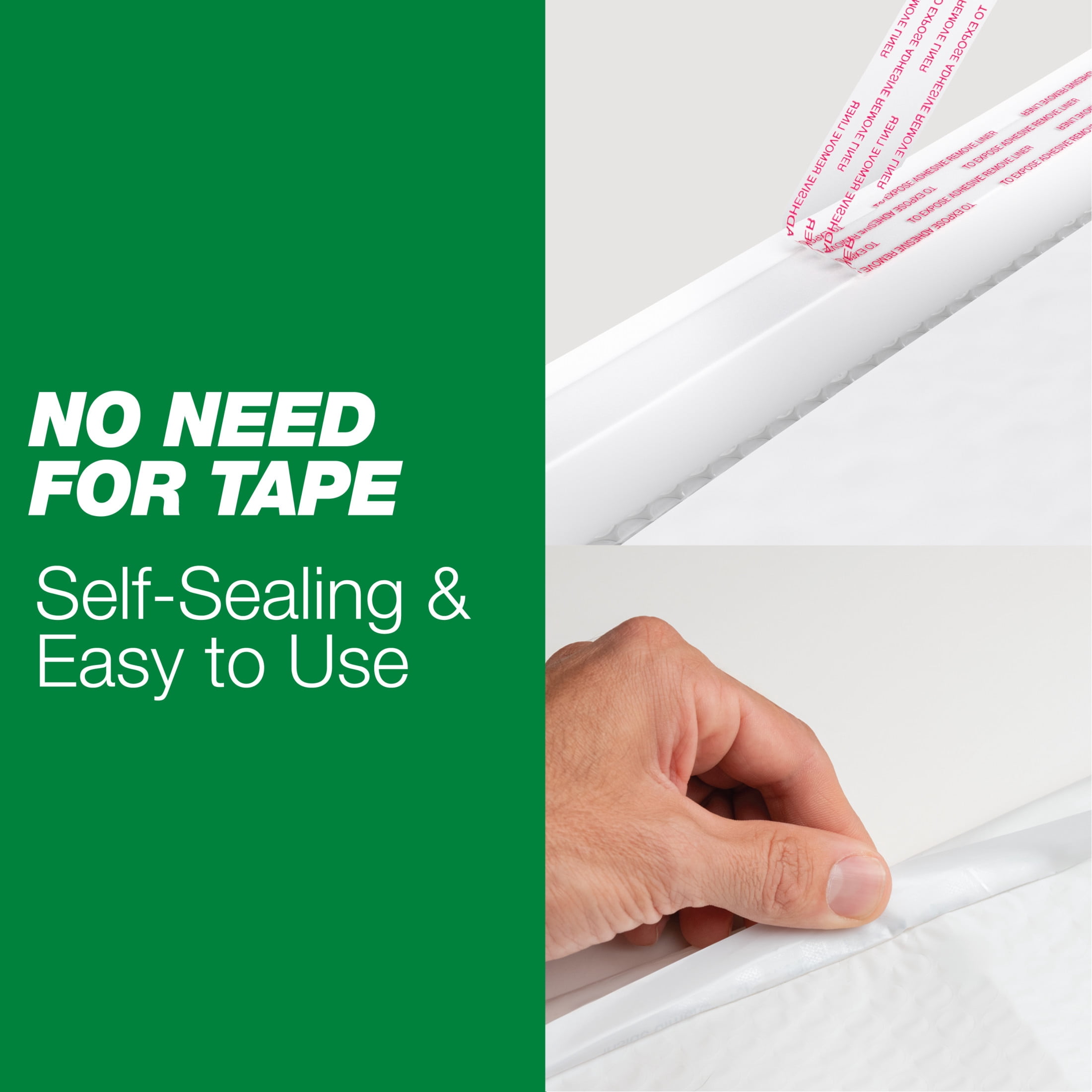 Duck Max Strength Self-Sealing Poly Bubble Mailer (White, 12.5 in x 18.5 in) 7vfbz