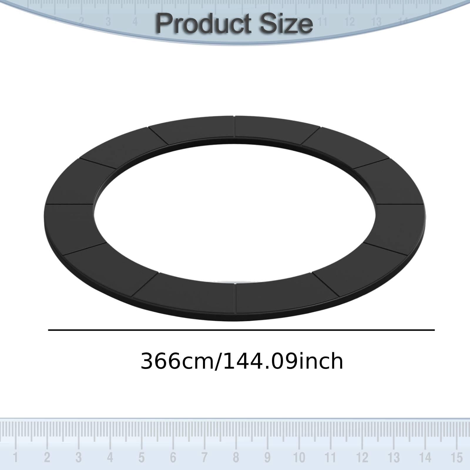 harayaa Trampoline Spring Cover Replacement Safety Pad Thick Foam Edge Protection (Black, 14 ft) mp6go