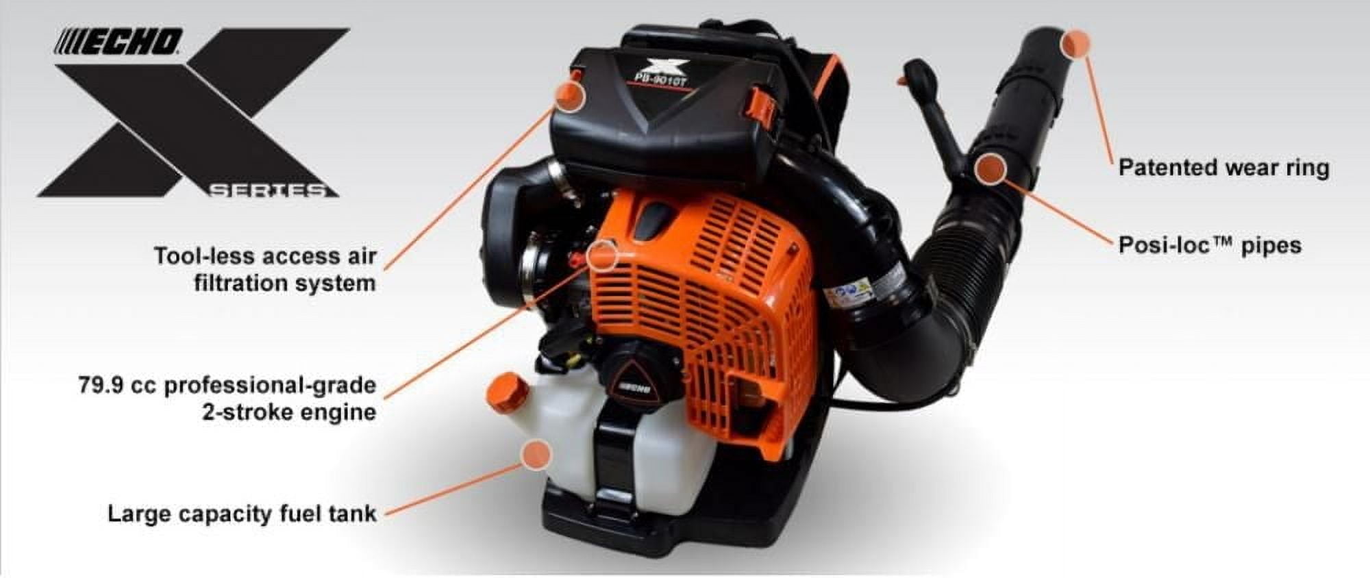 ECHO PB-9010T X Series Gas Backpack Blower (79.9 cc, 220 MPH, 1110 CFM) dm7zx