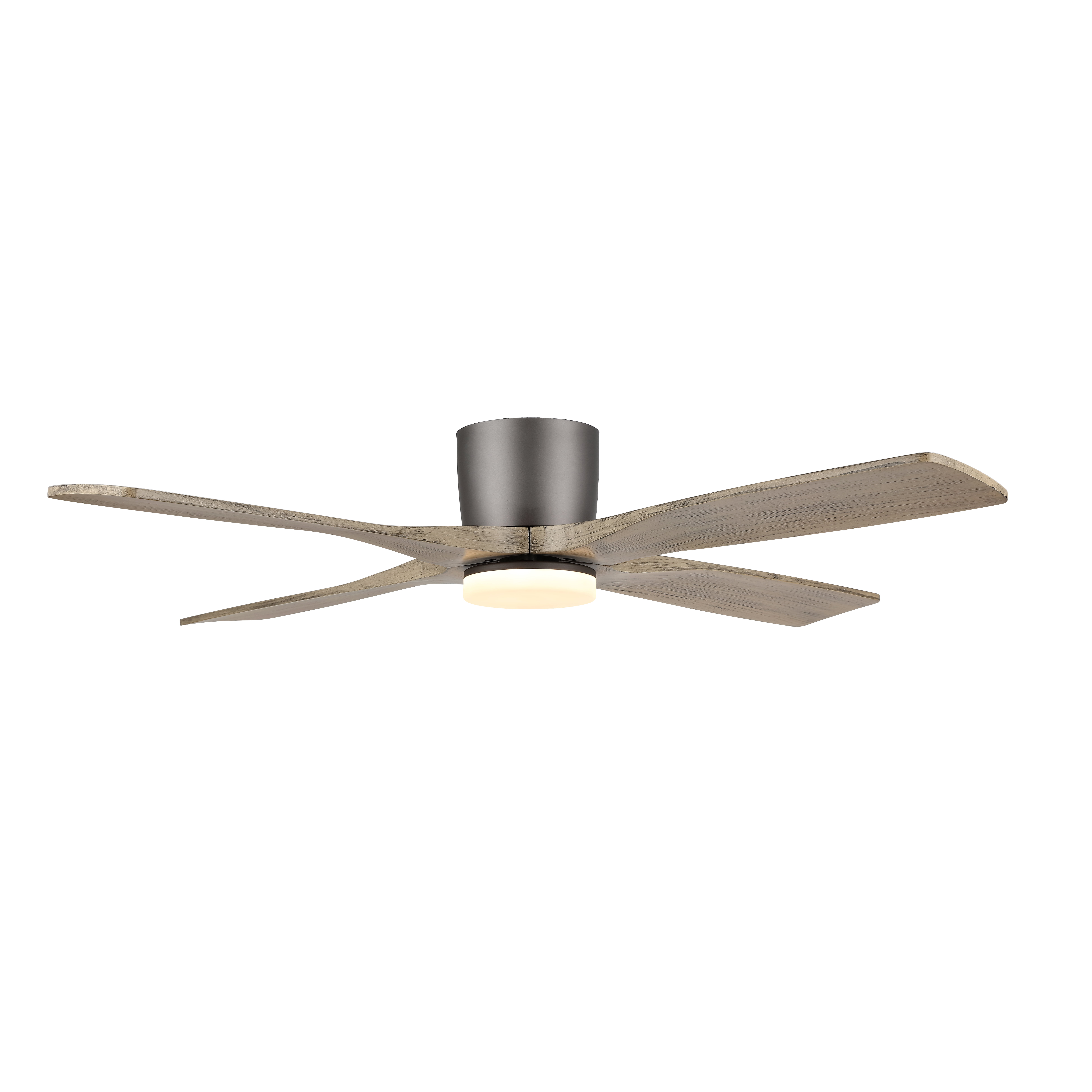 LEDET 54 in. Indoor Ceiling Fan with Light Kit, 4 Solid Wood Blades, Remote Control (54 in) bzy2h