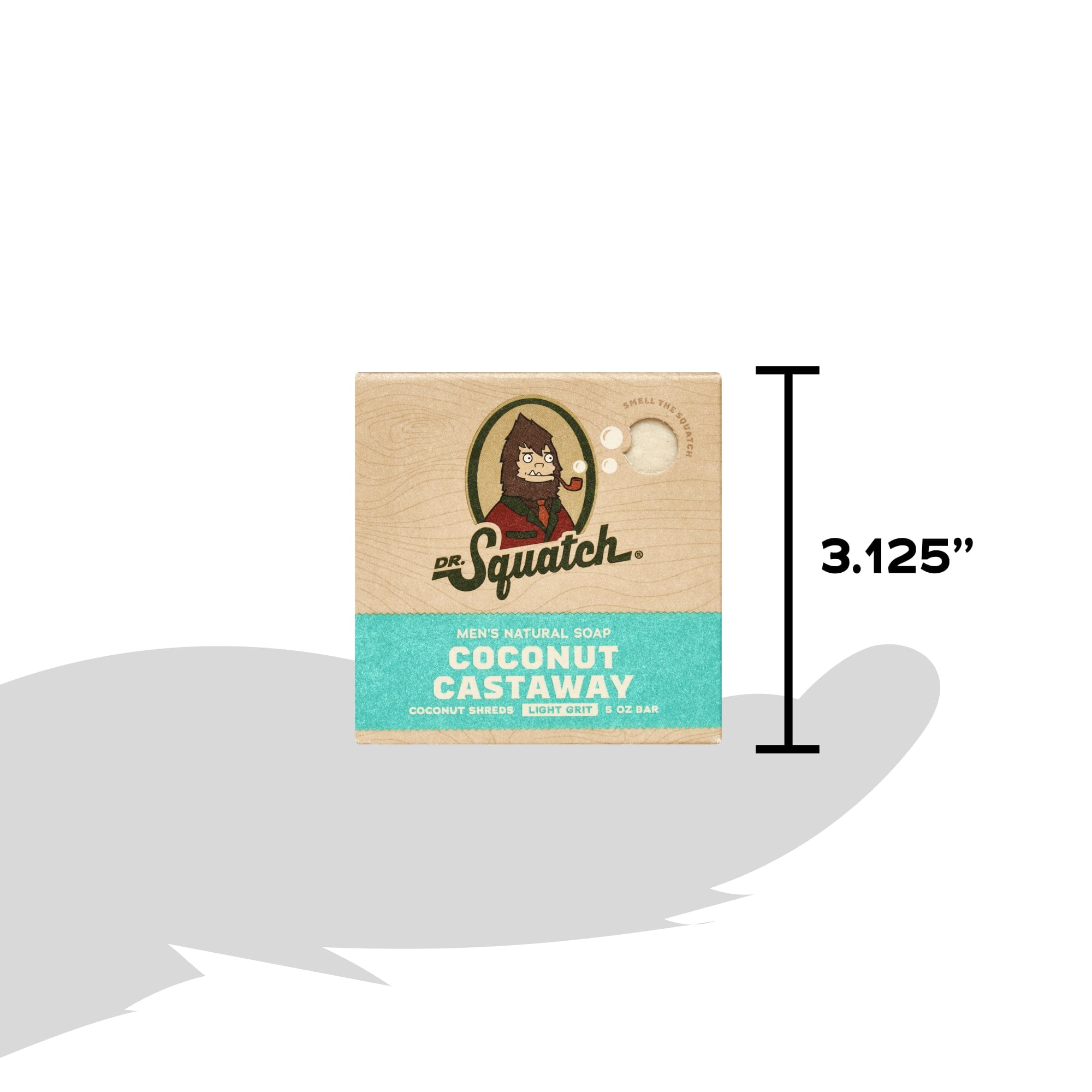 Dr. Squatch Men's Natural Bar Soap, Coconut Castaway Exfoliating Cleanser (5 oz) 04gyr