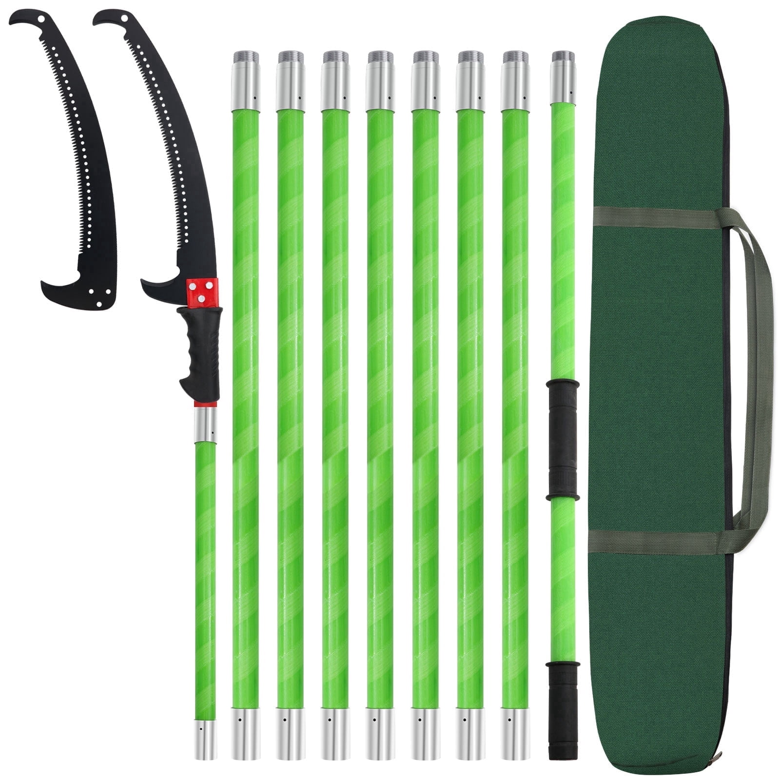 DWALE Extendable Tree Pole Pruner Manual Branch Trimmer with Saw Blade (30 ft) 4fog0