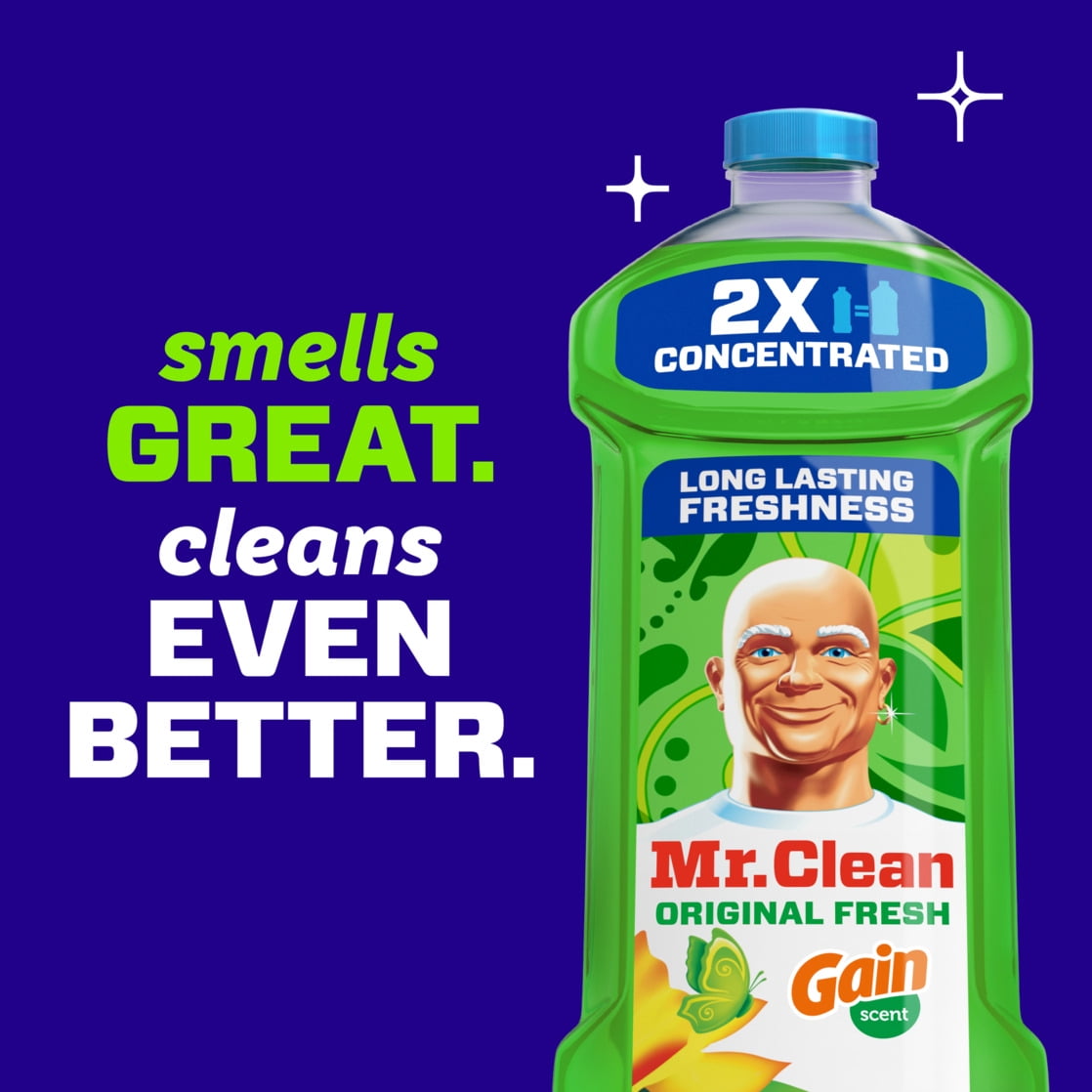 Mr. Clean 2X Concentrated All Purpose Floor Cleaner, Gain Original Scent (23 fl oz) h631v
