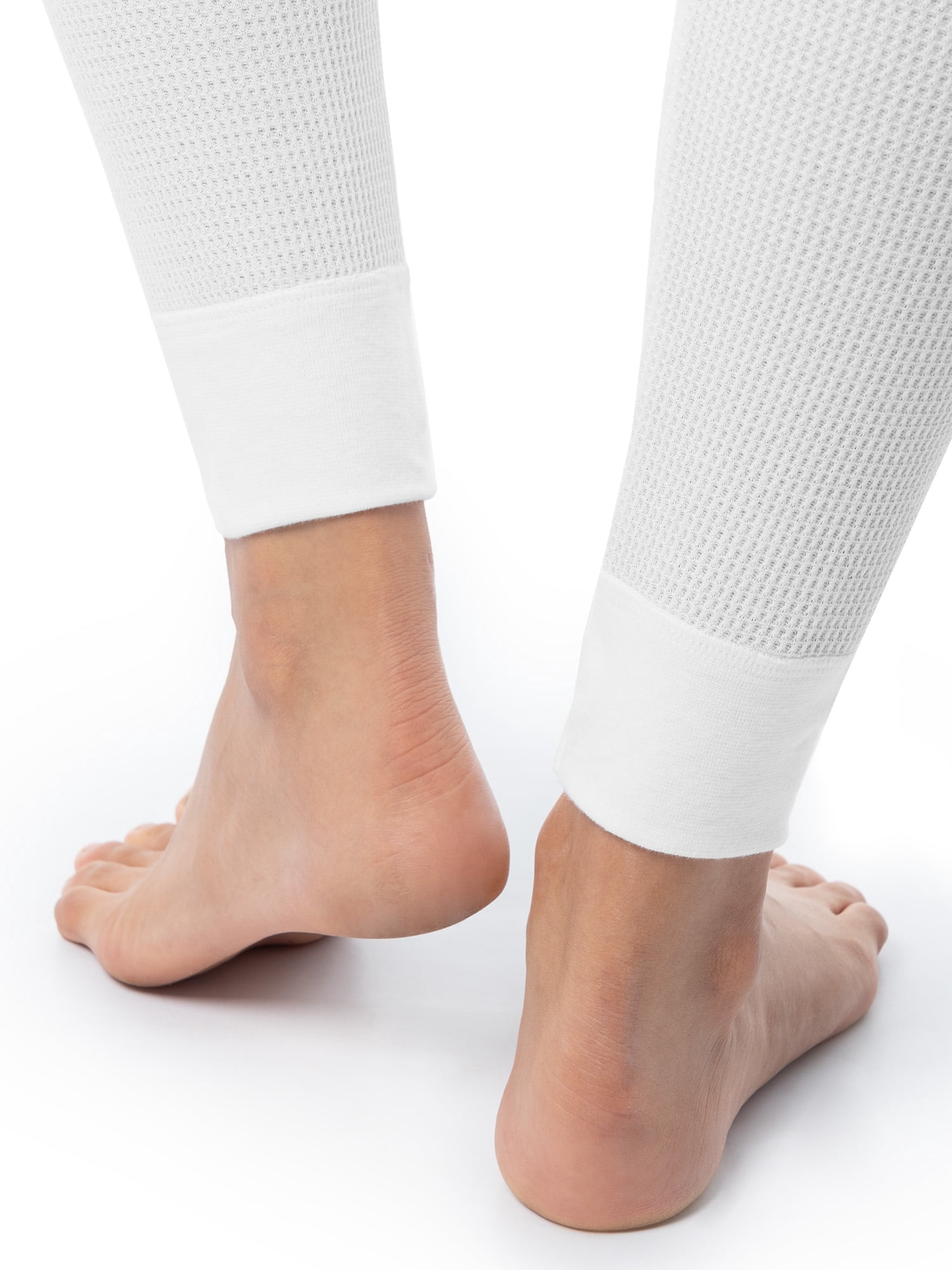 Fruit of the Loom Women's Recycled Waffle Thermal Bottoms (White, 2-Pack) lw1o3
