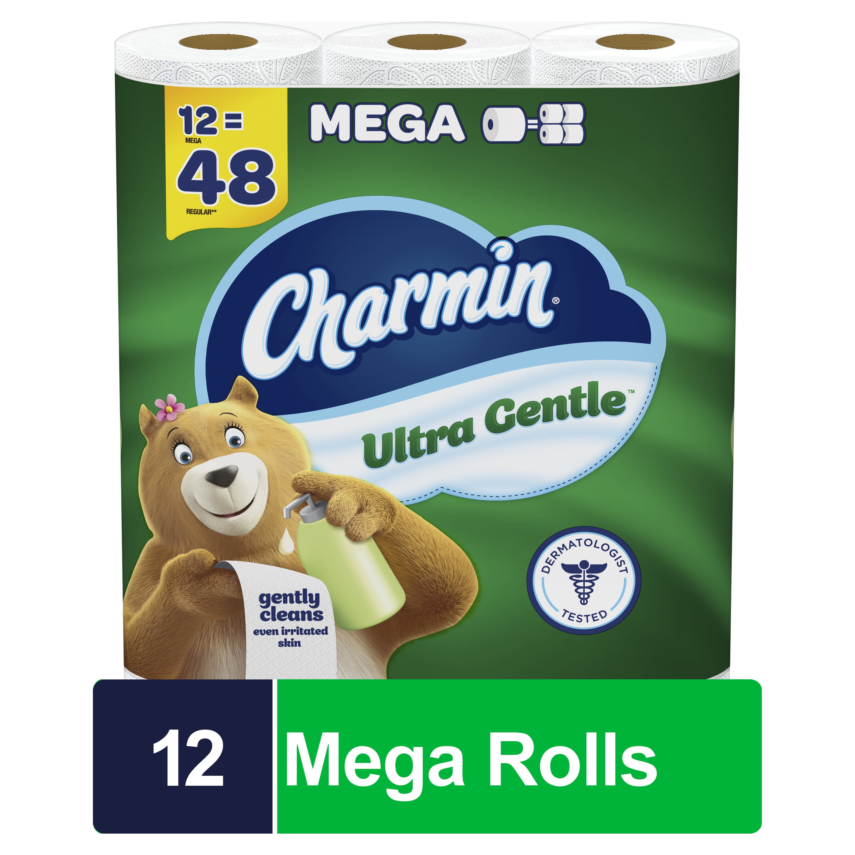 Charmin Ultra Gentle Toilet Paper (White, 12 Mega Rolls) u6a2c