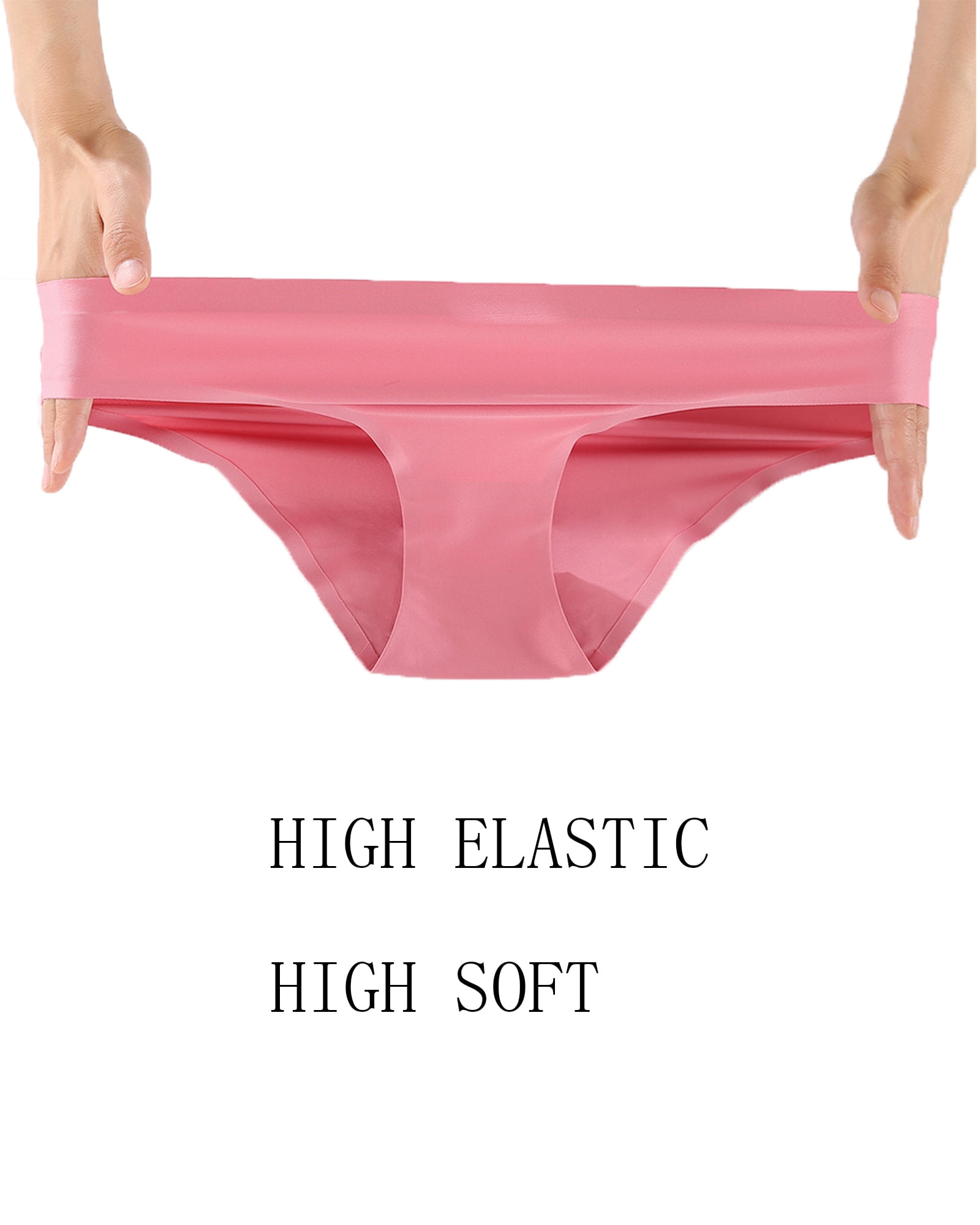 Finetoo Women's Seamless Bikini Panties No Show Stretch Underwear (Multi-Color, 5 Pack) z5z0n