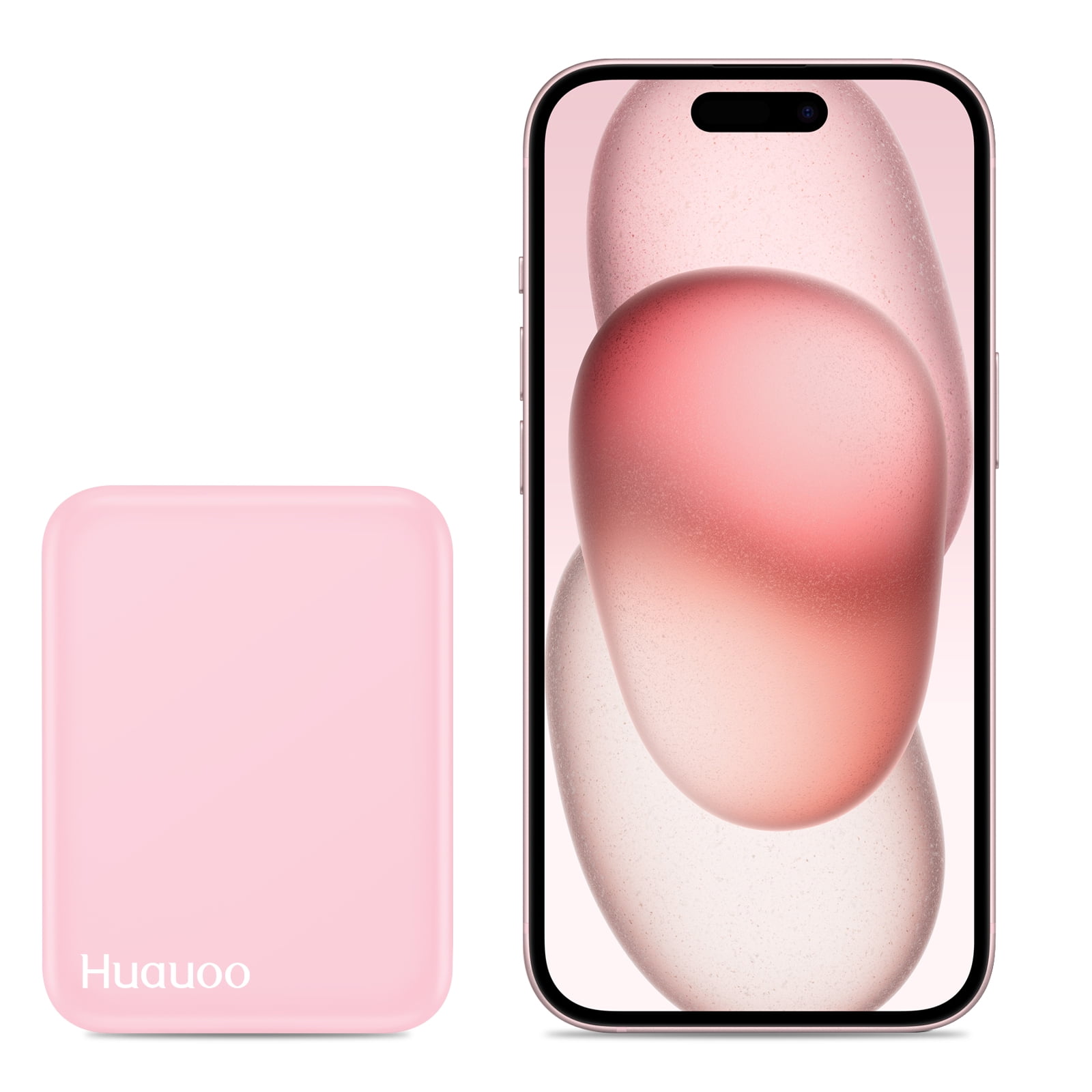 Huauo LED Compact Travel Makeup Mirror, 1X/3X Magnification Portable Pocket Mirror (Pink, 3.5 in) 7nzzc