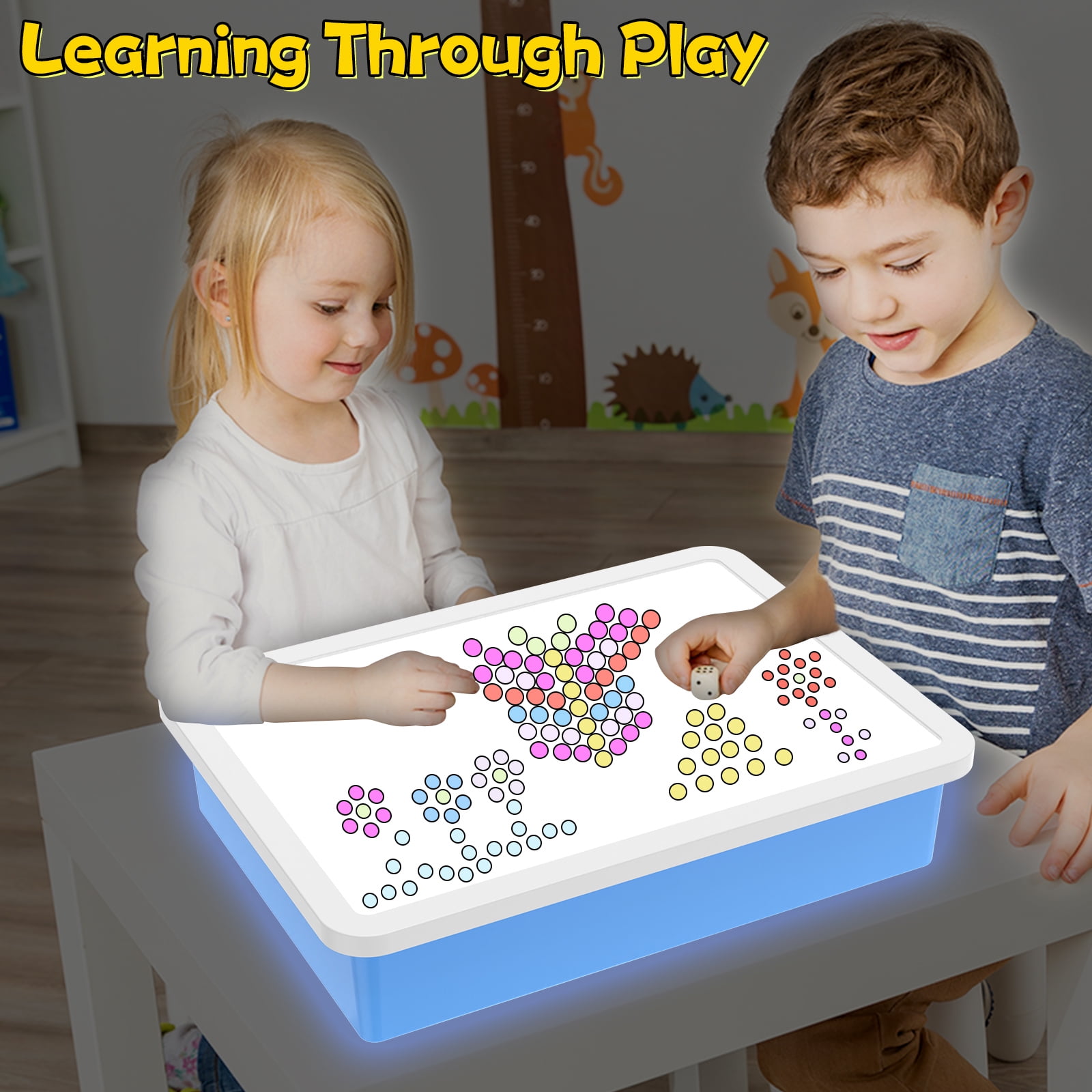 Wekvgz LED Light Box for Kids Sensory Drawing and Tracing Table (Adjustable Brightness, 15.7 in x 11.6 in) mkq5d