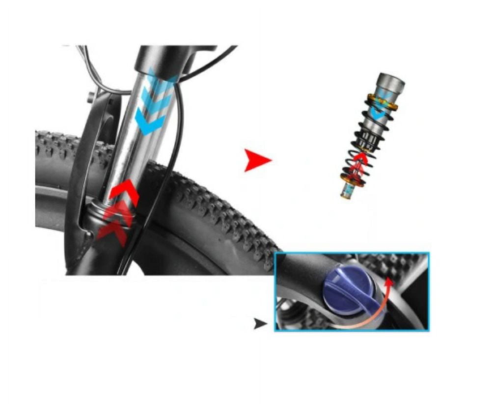 SAMEBIKE 26-inch Folding Electric Bicycle, Commuter E-Bike with 350W Motor (Black/Red, 26 in) 0b4m5